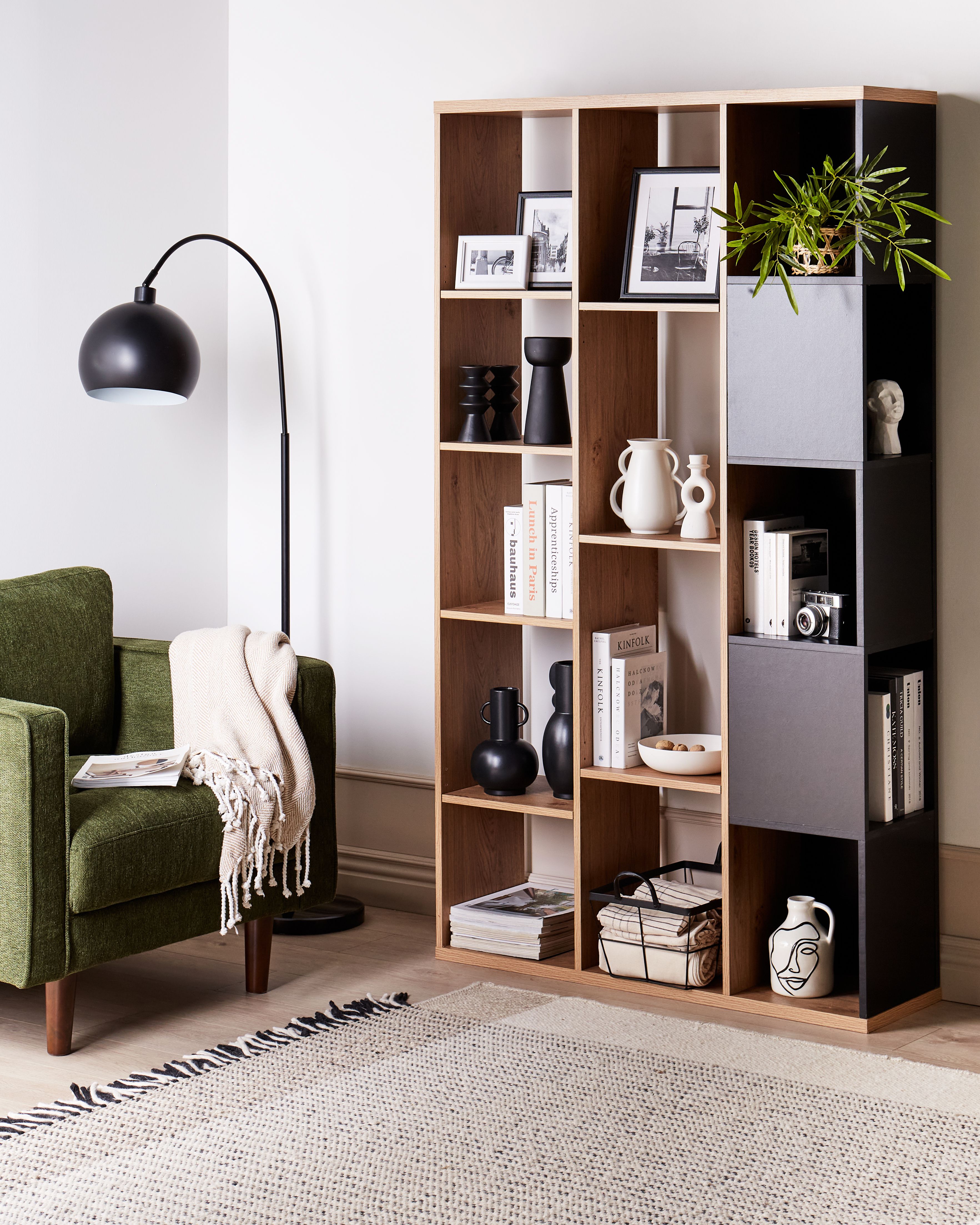 Bookcase BANGOR 175 cm Brown/ Black