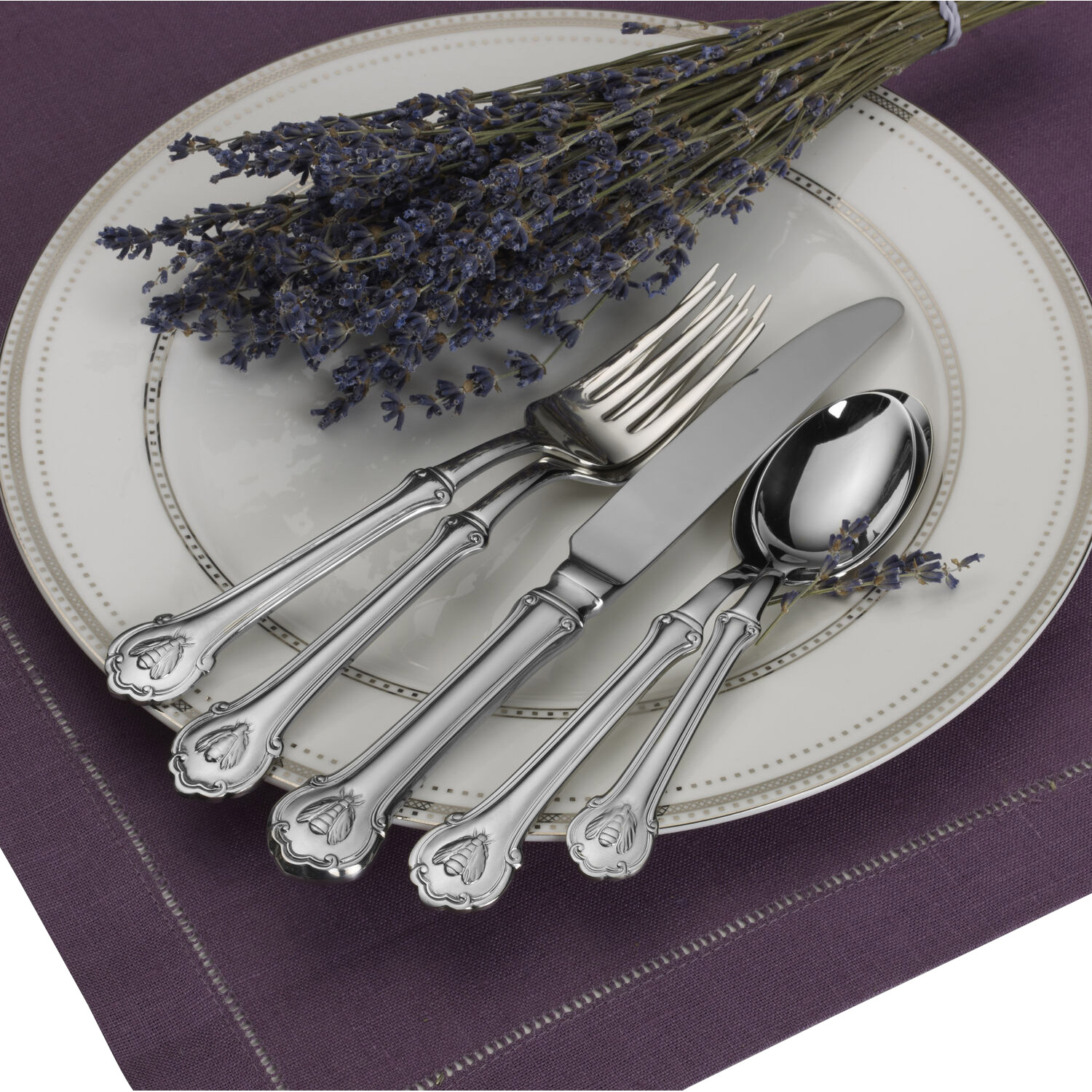 Wallace Napoleon Bee 18/10 Stainless Steel 45-piece Flatware Set