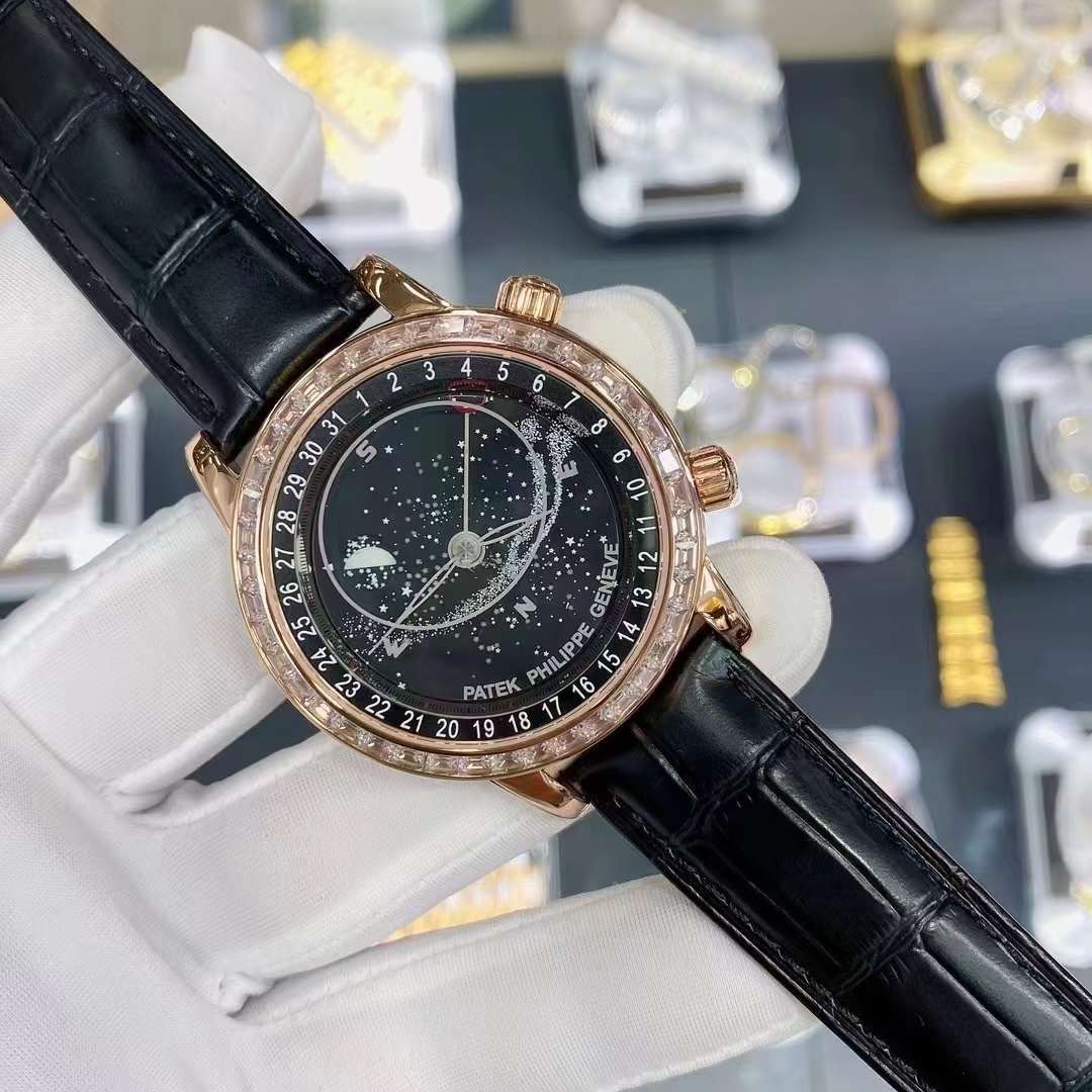 Patek Philippe Sky Moon Celestial 6104R Replica Watch Black Dial 40mm - Top club