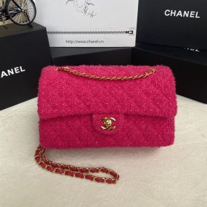 Chanel Classic Medium Blue Lambskin Rainbow Hardware – CB0311:1High-quality replica