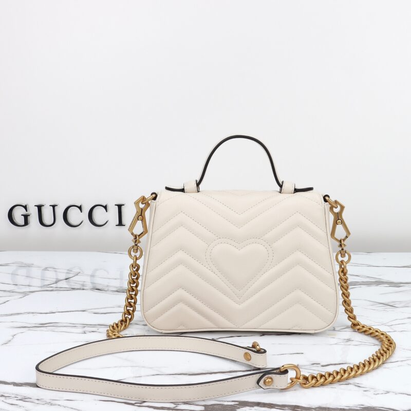 Replica Gucci GG Marmont Top Handle White1:1High-quality replica
