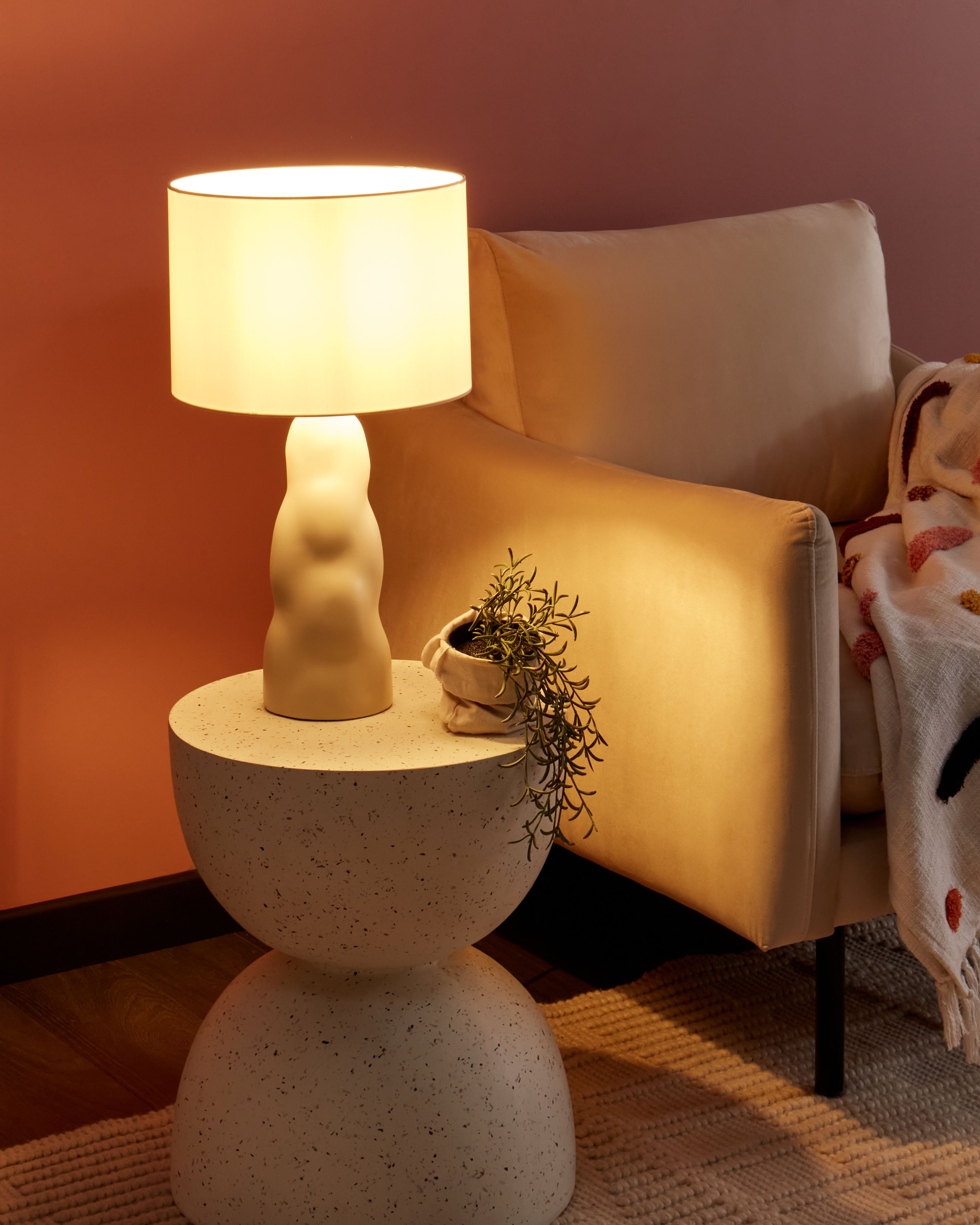 Table Lamp VILAR Ceramic Beige