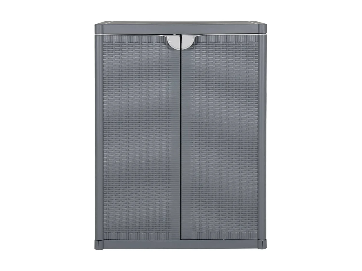 Armoire de rangement de jardin gris 65x45x88 PP rotin
