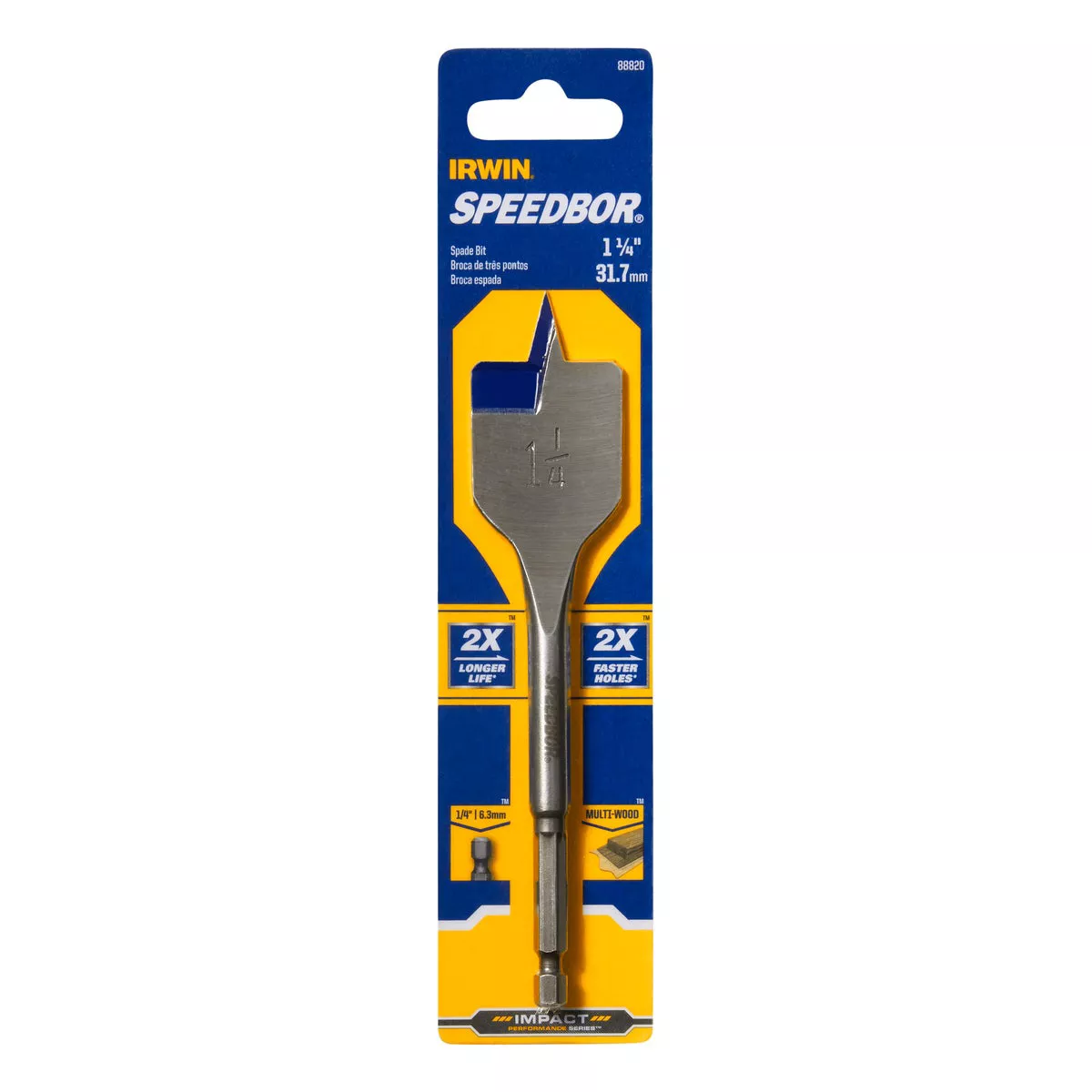 Irwin Speedbor 1-1/4 In. x 6 In. Spade Bit