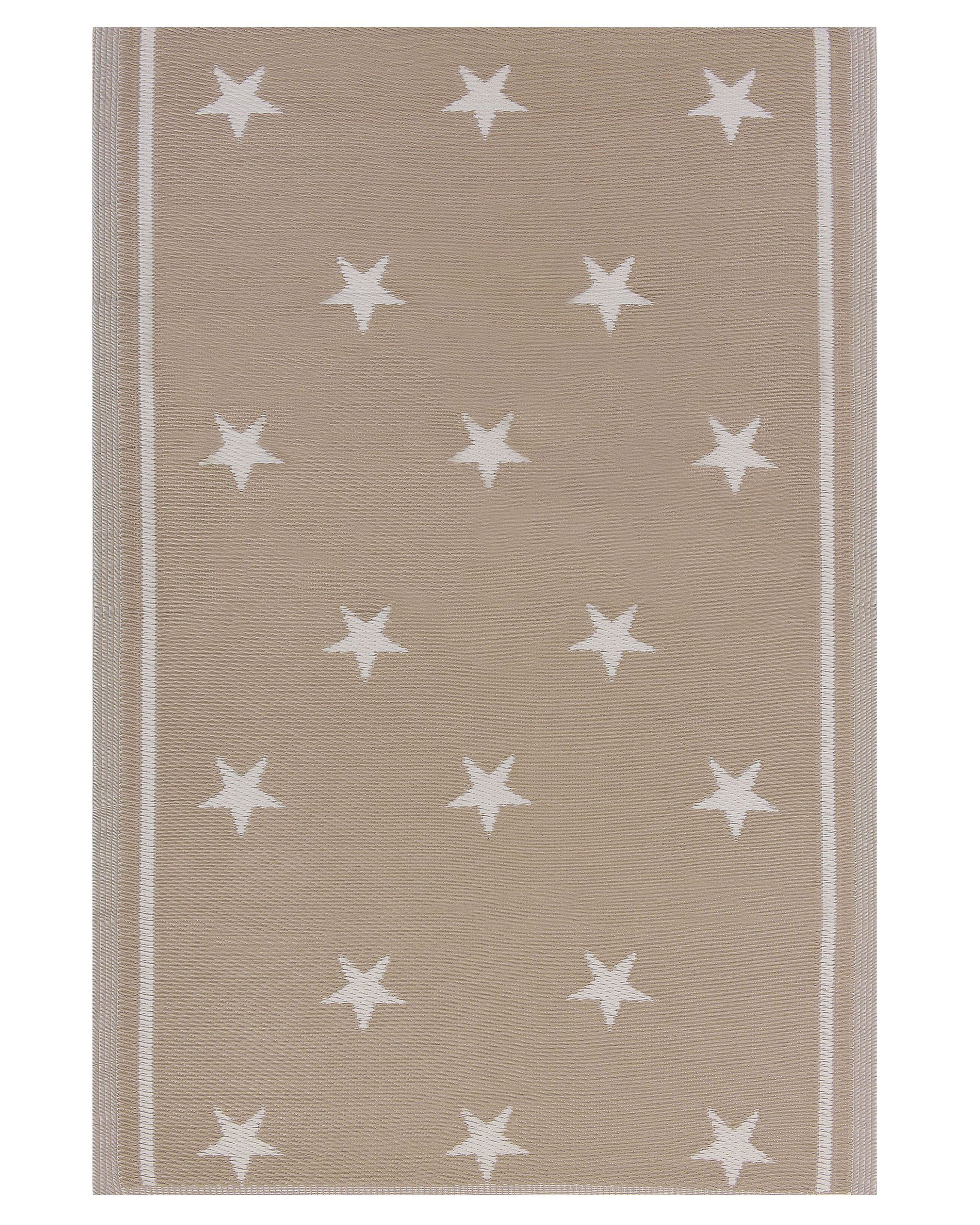 Outdoor Rug LATUR Sand Beige 120 x 180 cm