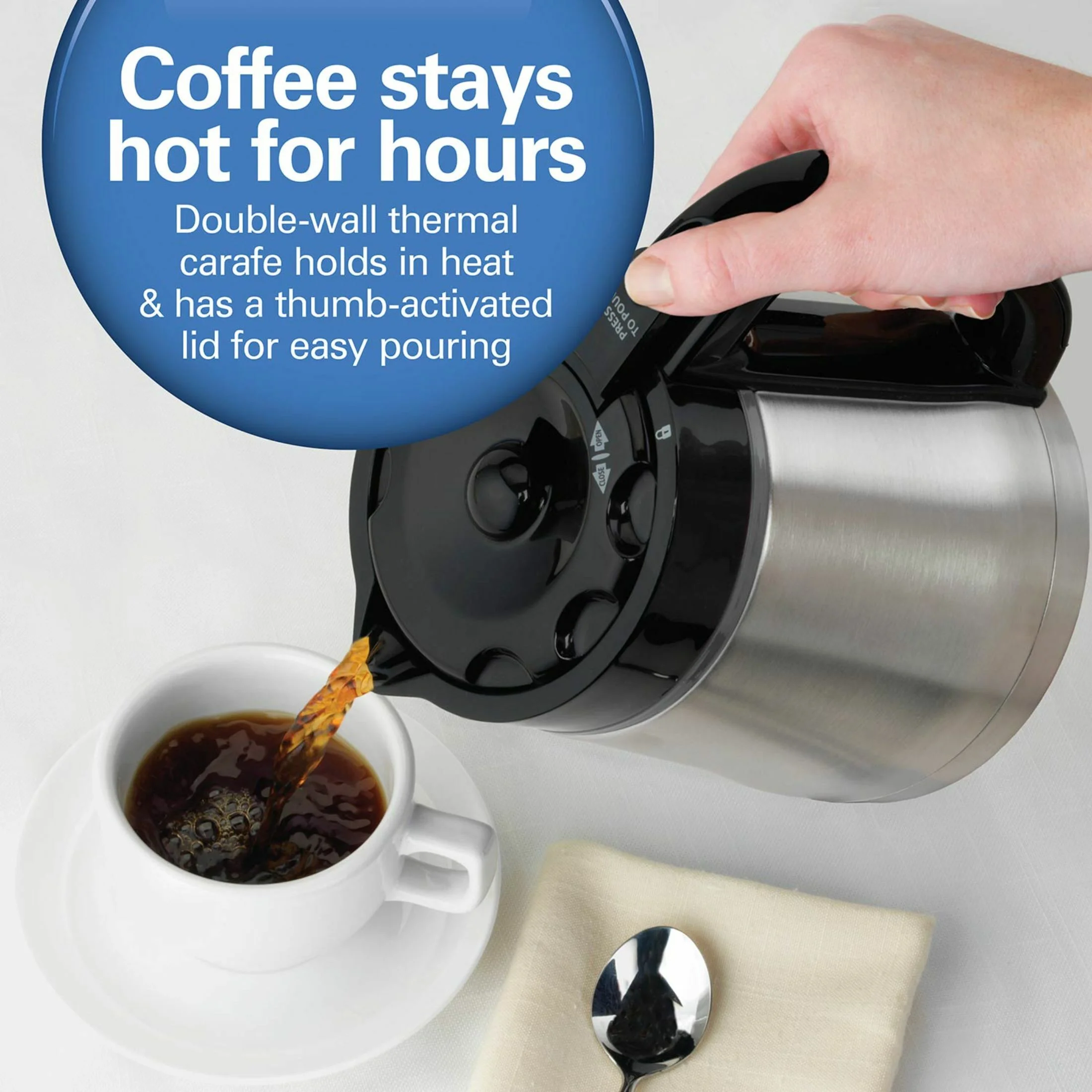 Hamilton Beach 10 Cup Programmable Coffee Maker with Thermal Carafe