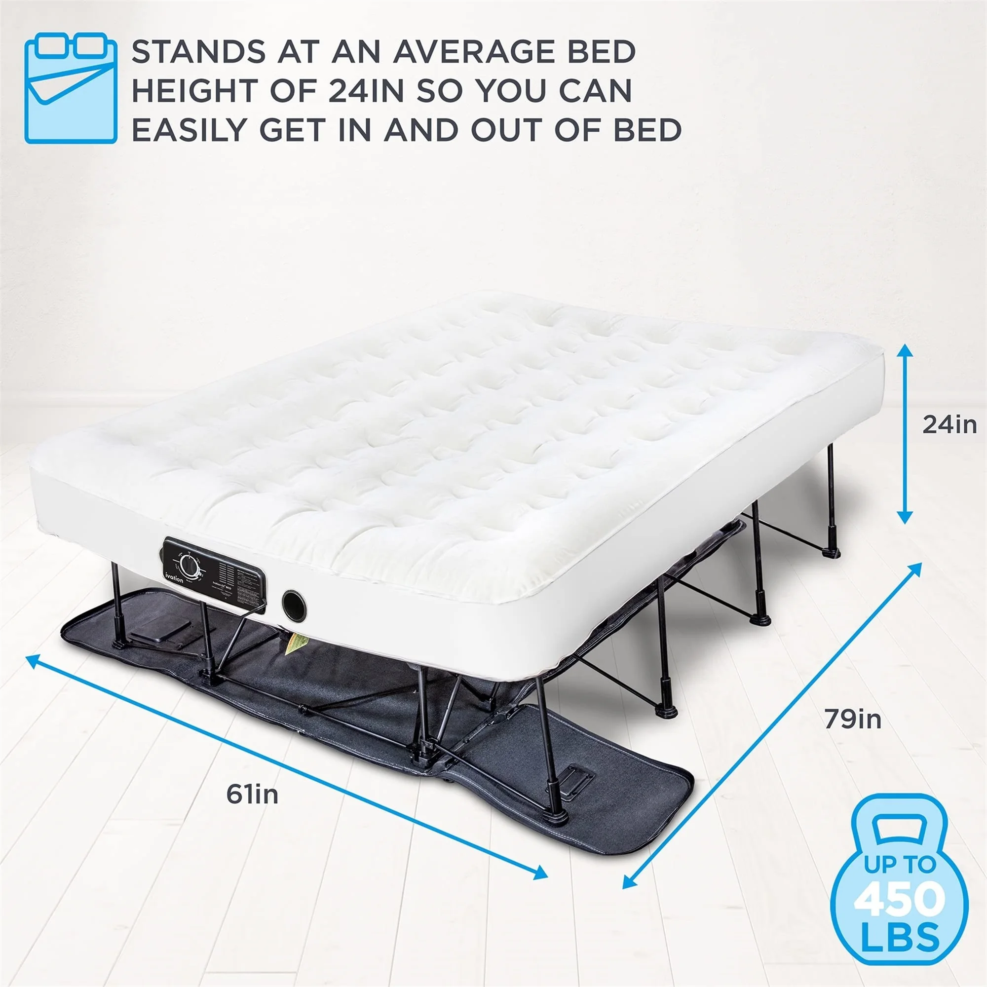 Ivation EZ-Bed 10 in Portable Air Beds with Built-in Pump, Full - Image 17