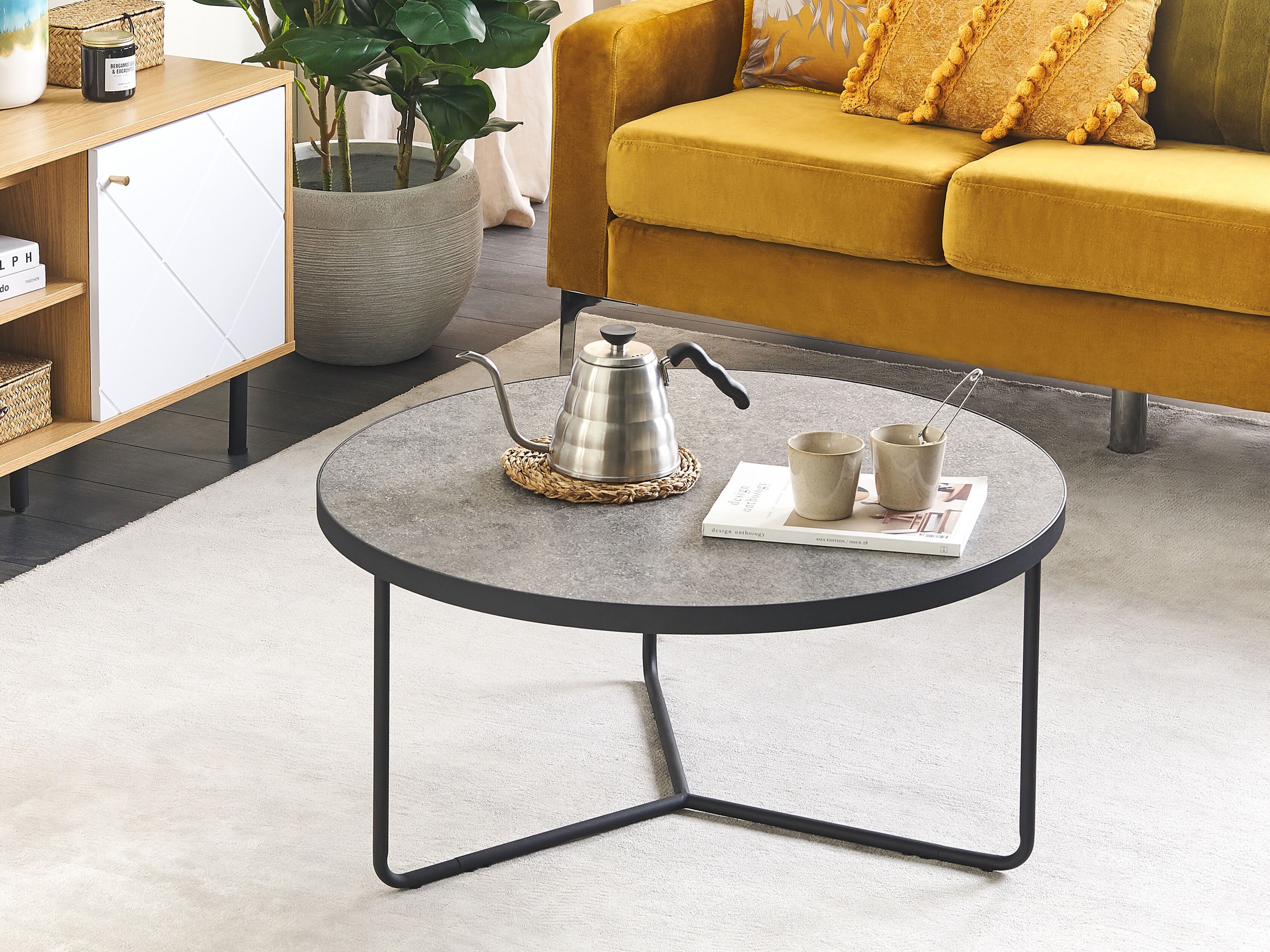 Coffee Table MELODY Grey Concrete Effect