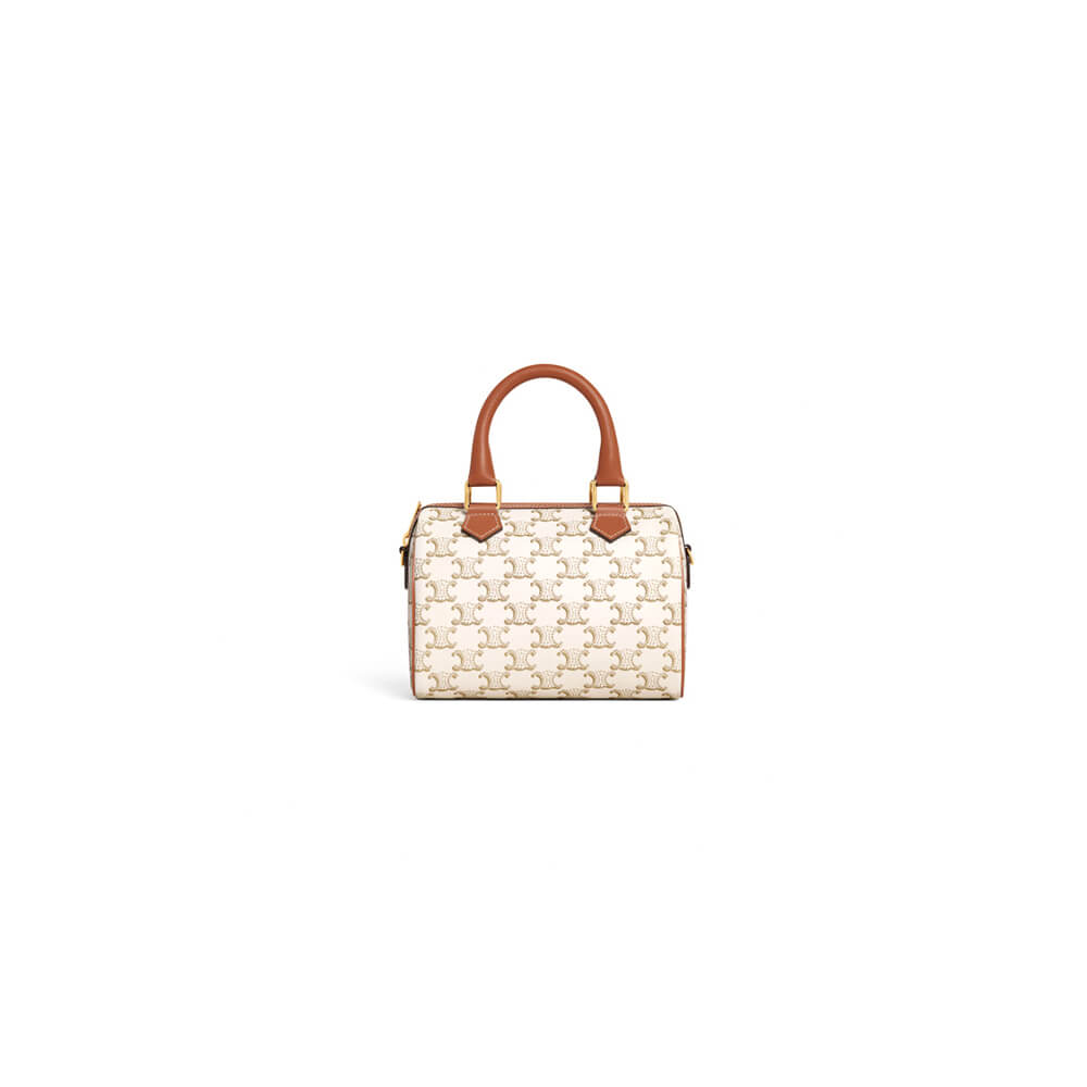 CELINE Small Boston IN Triomphe Canvas and calfskin1:1High-quality replica
