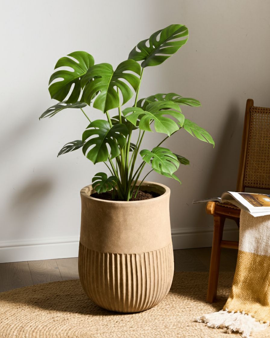 Plant Pot PYLAROS 36 cm Beige