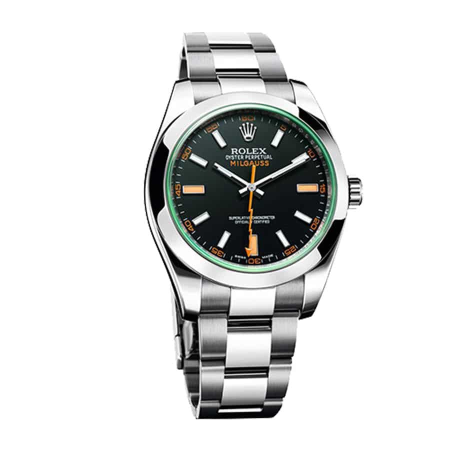 Rolex Milgauss Black Dial Green Crystal M116400GV-0001 Oyster Replica - Elite Watch Atelier