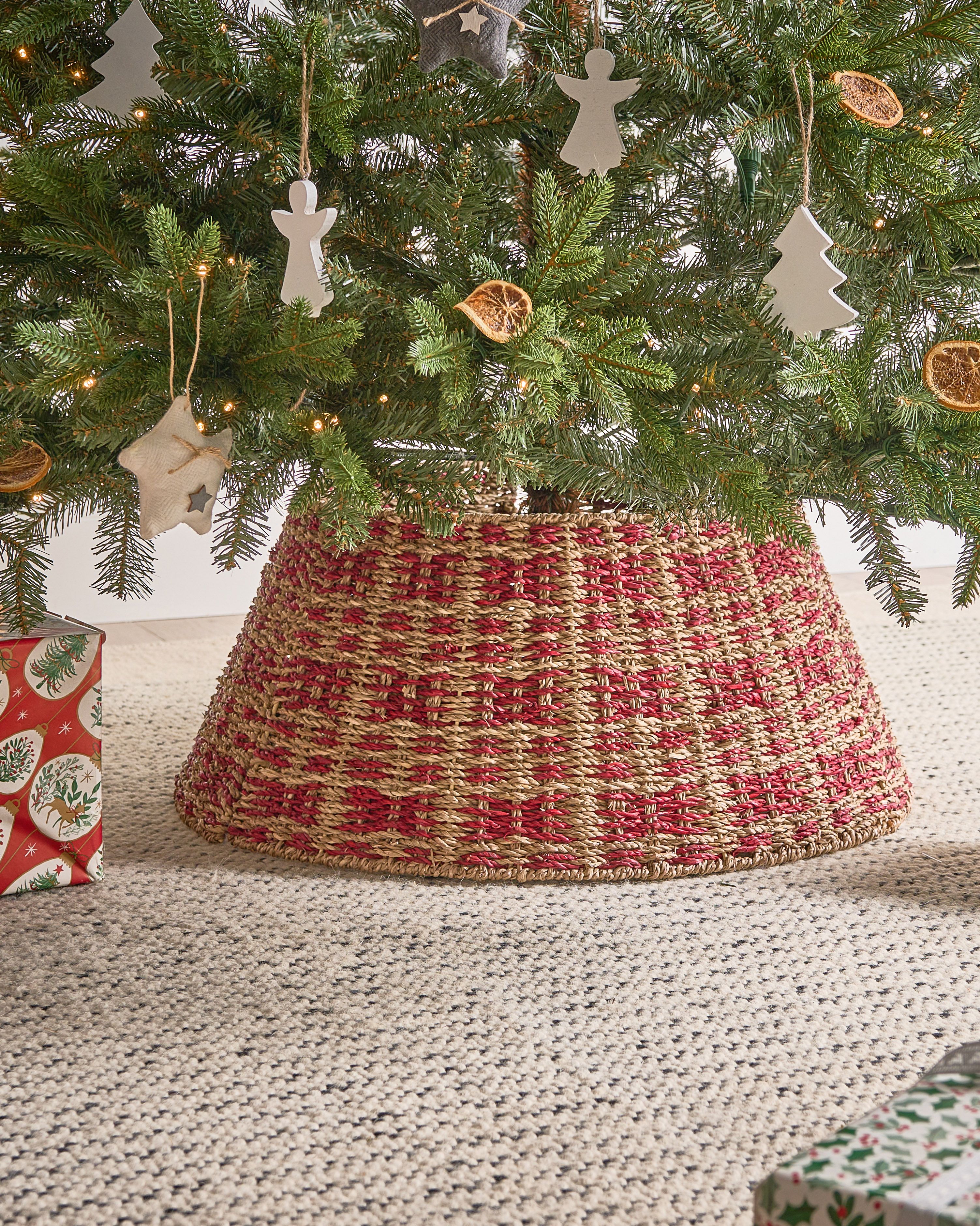 Christmas Tree Collar NEIGE Seagrass Natural 60 cm