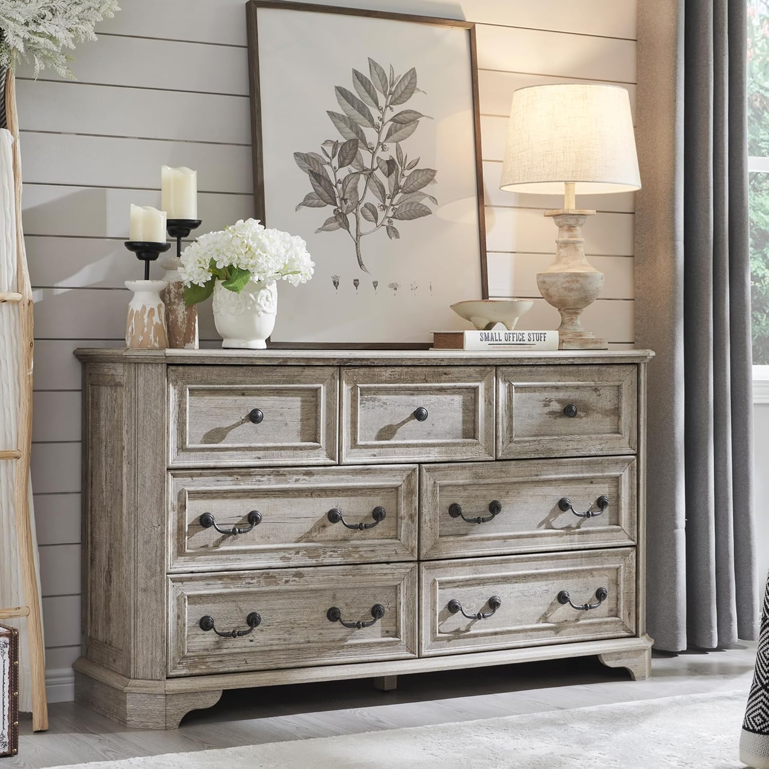 T4TREAM Farmhouse 7 Drawers Dresser for Bedroom, 54