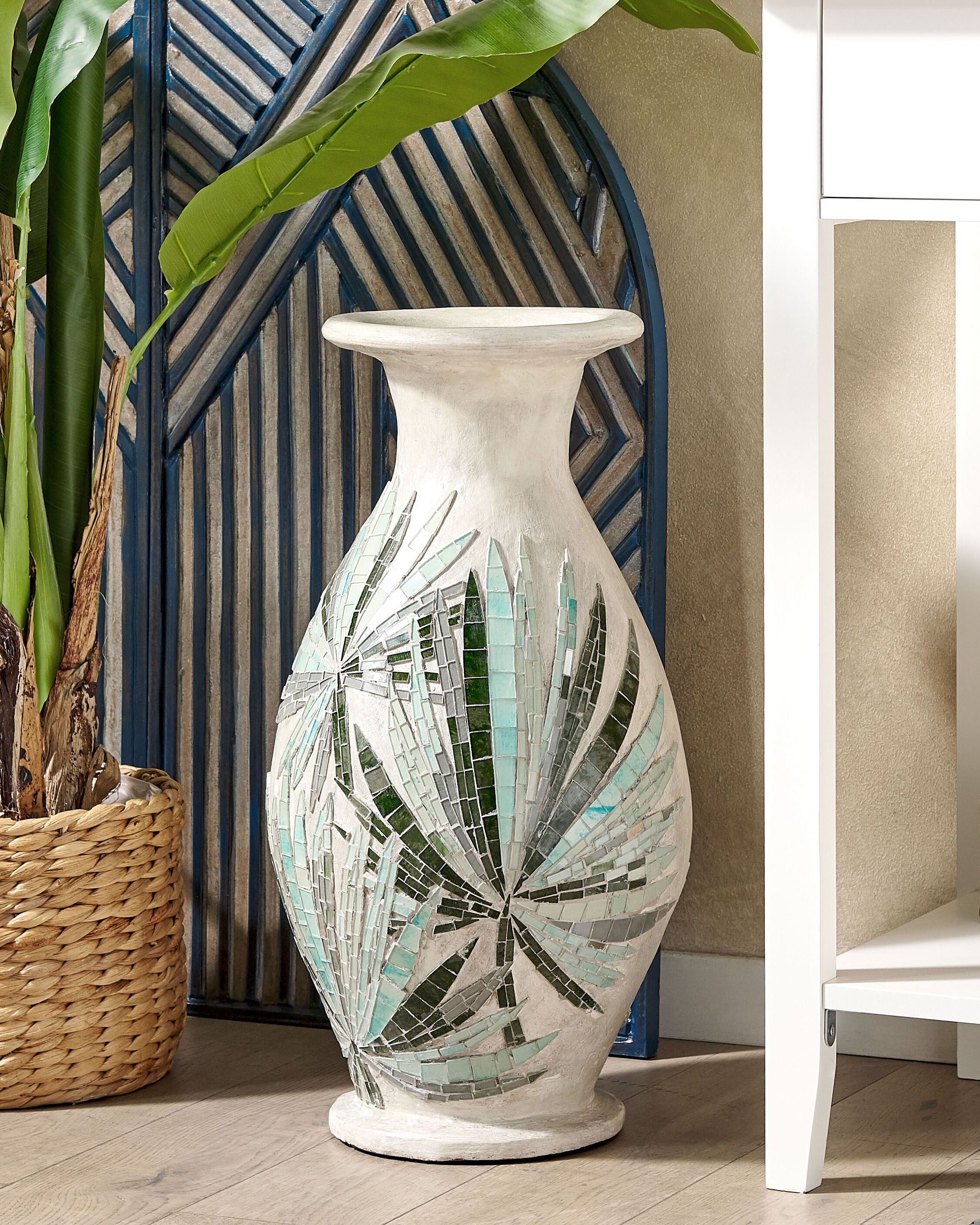 Decorative Vase RAWAS Ceramic 53 cm White