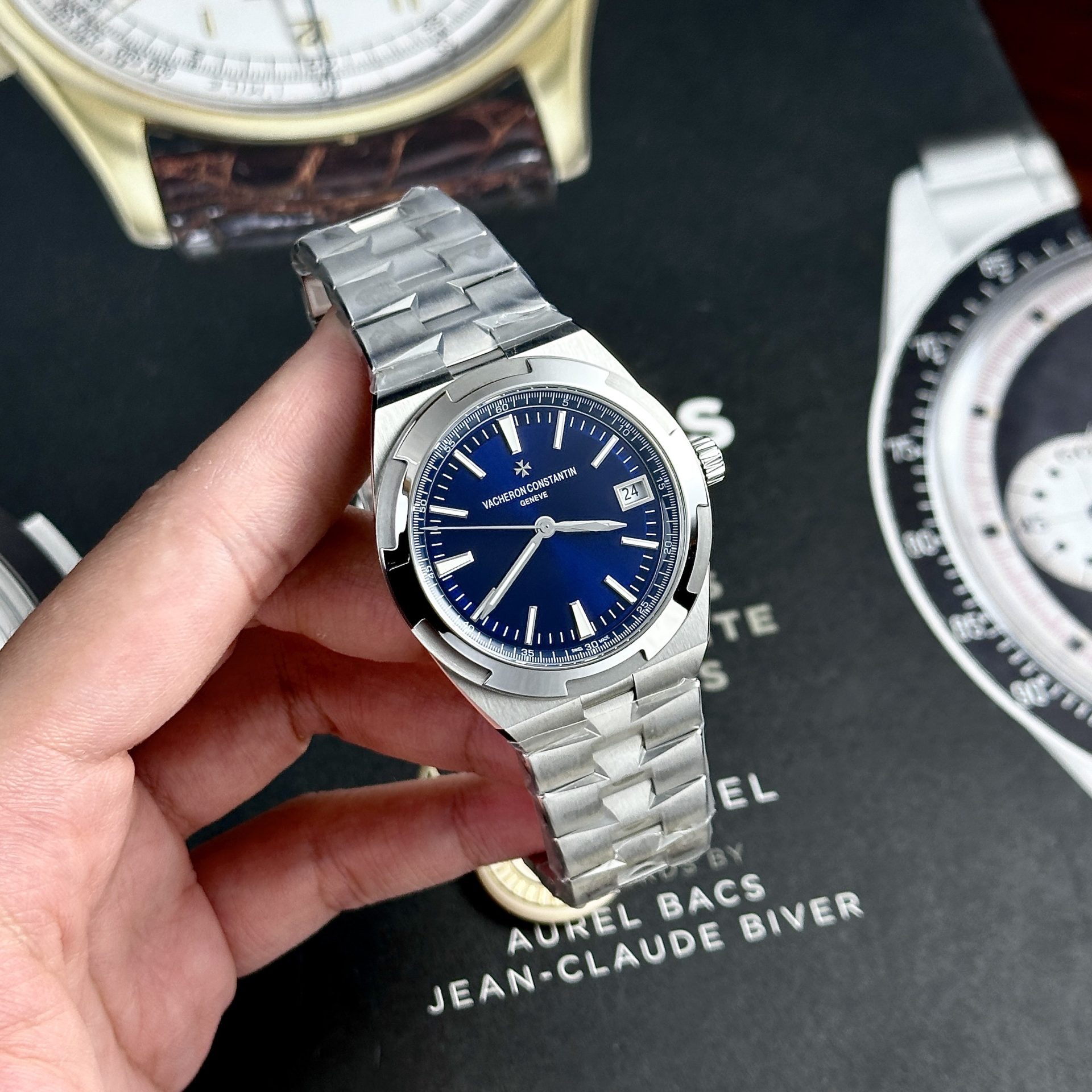 Vacheron Constantin Best Replica Watch Overseas 4500V Blue Dial PPF 41mm - Elite Watch Atelier
