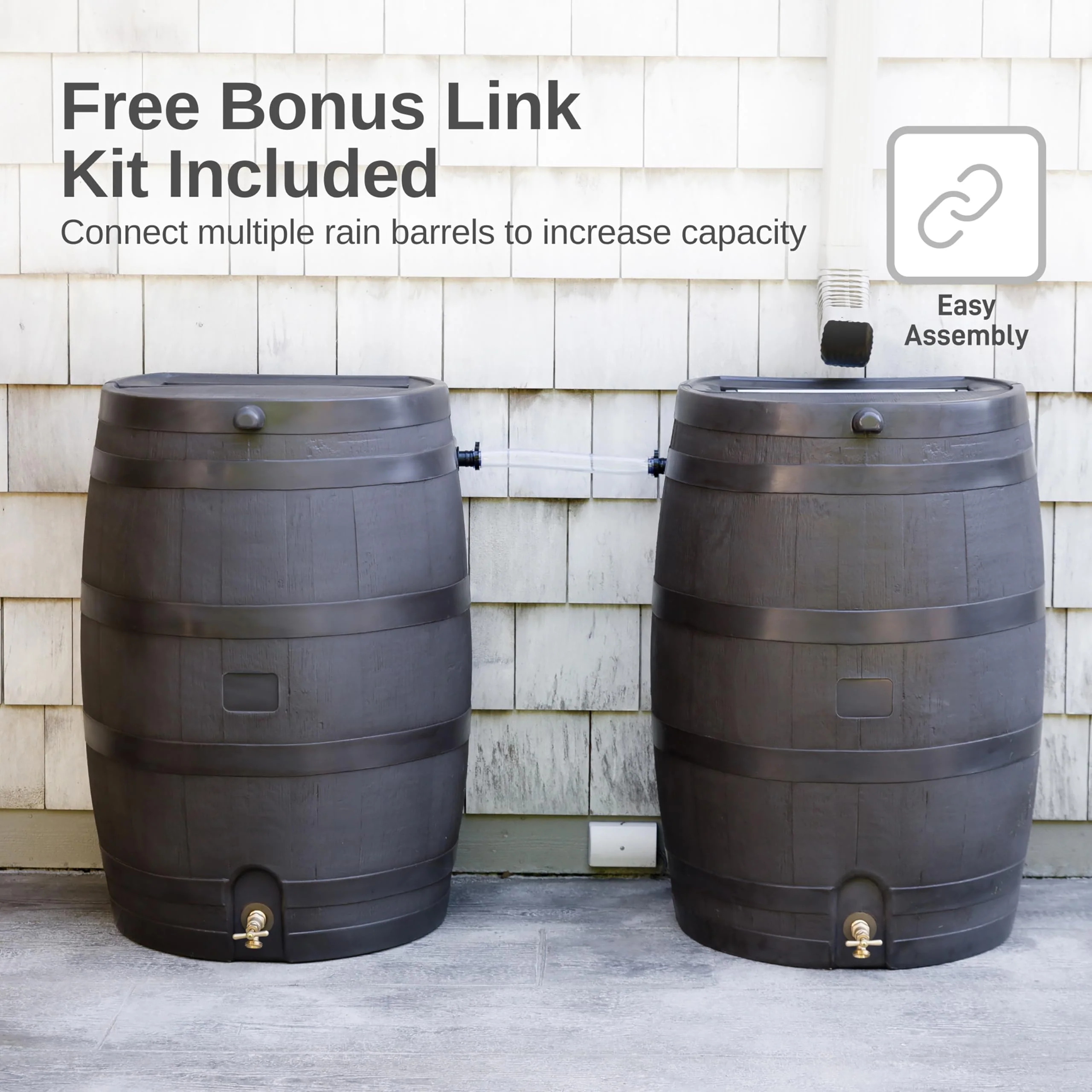 50 Gallon Rain Barrel With Brass Spigot And Flat-Back Design - Image 18 50 Gallon Rain Barrel With Brass Spigot And Flat-Back Design - Image 18