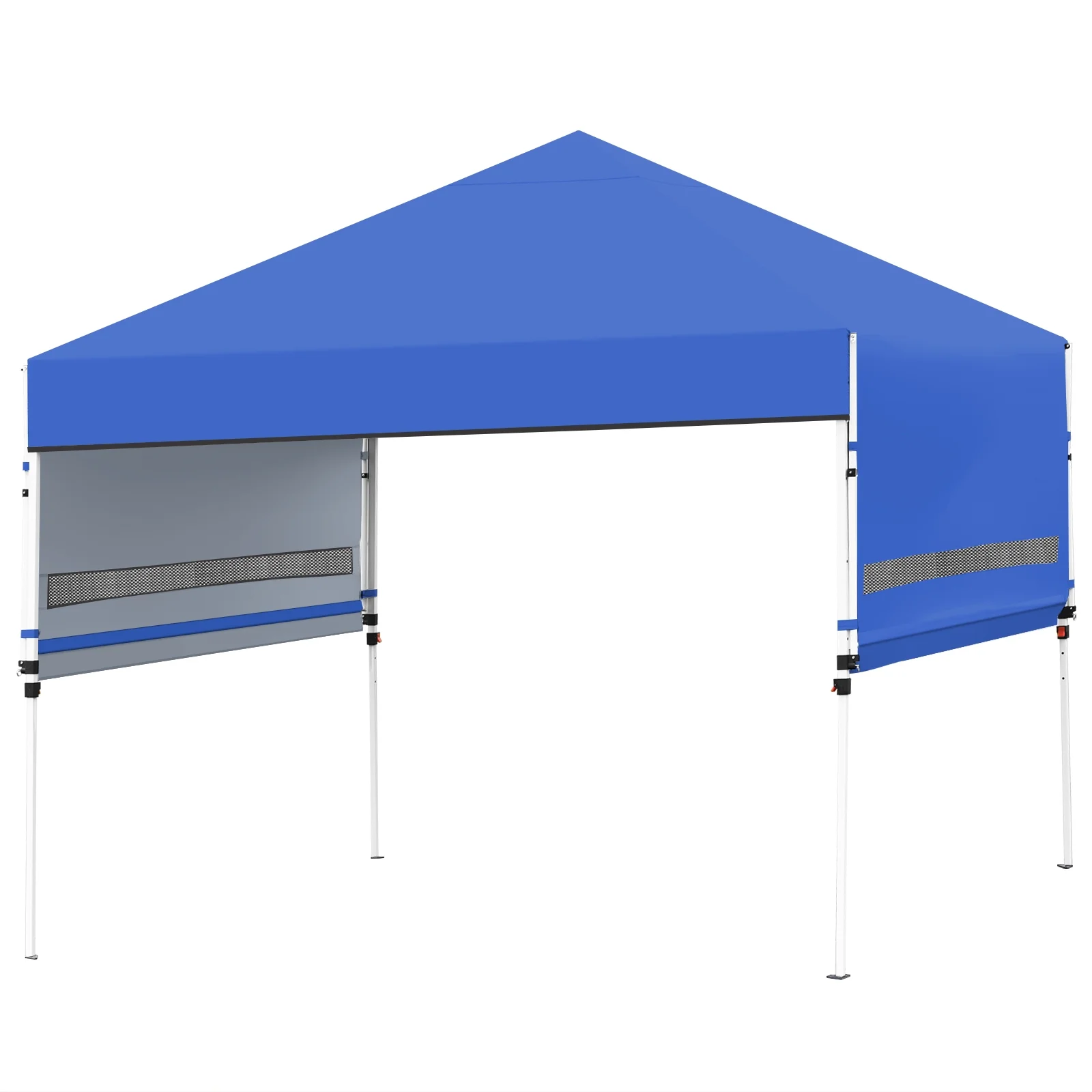 Patiojoy 10x17ft Pop up Canopy 3 Height Adjustment Folding Tent with Roller Bag White - Image 35