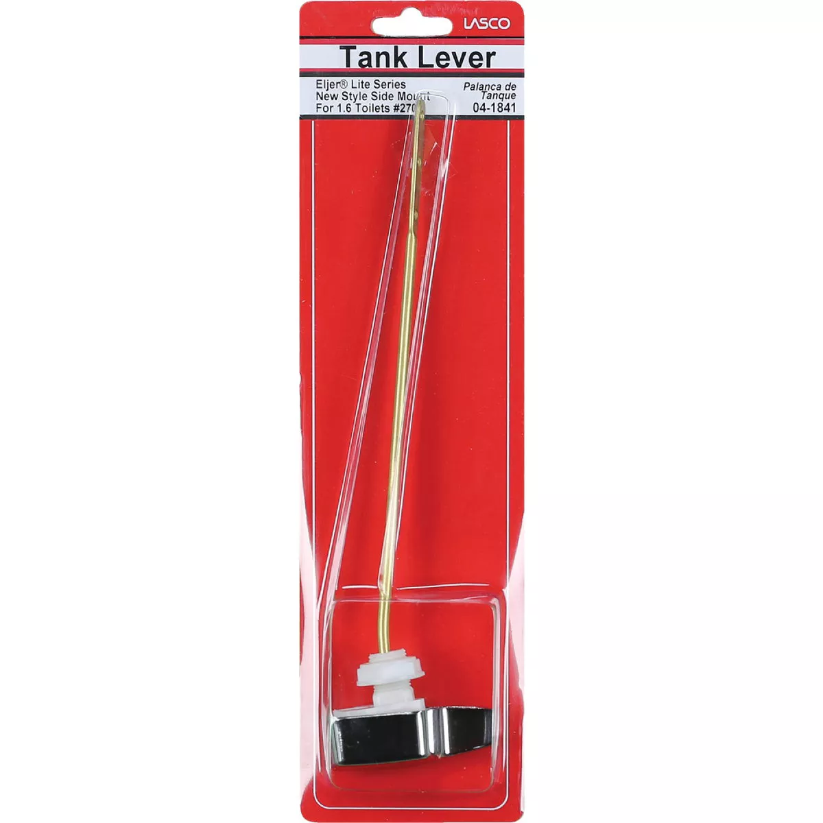 Lasco Chrome Side-Mount Tank Lever with Brass Arm For Eljer