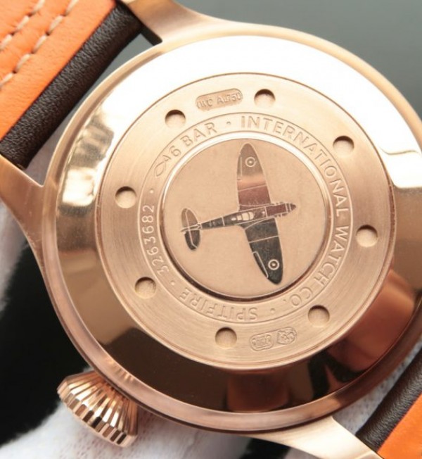 Replica IWC ZF Big Pilot IW502701 RG Blue Dial Leather Strap - Top club