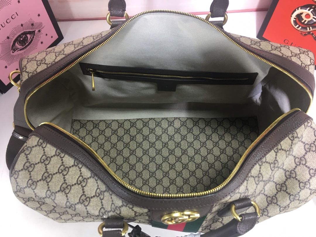 Replica Gucci Ophidia Medium Carry-On Duffle Beige/Black1:1High-quality replica