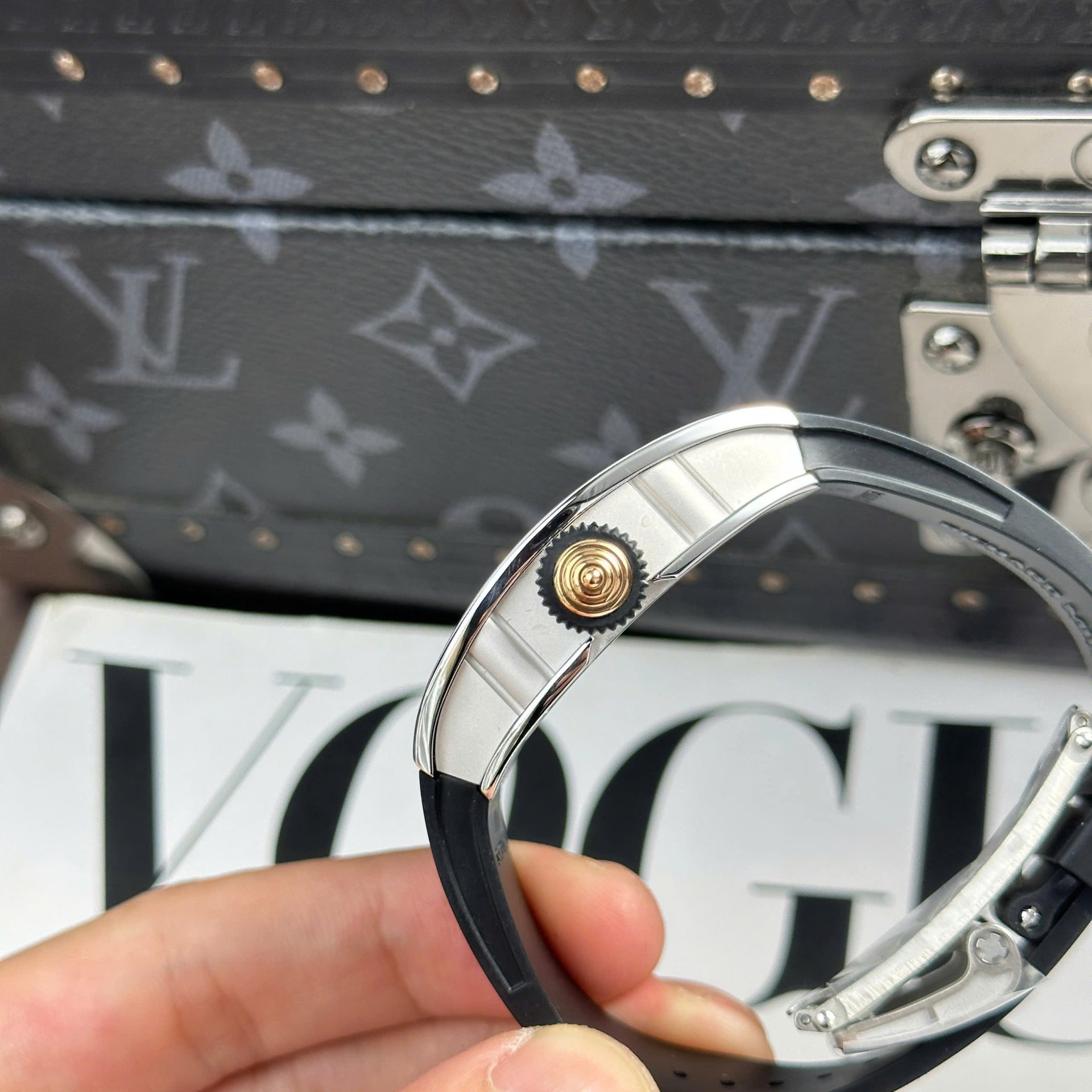 Richard Mille RM07-01 Best Replica Watches Diamonds Black Rubber Strap ZF Factory 36mm - Top club