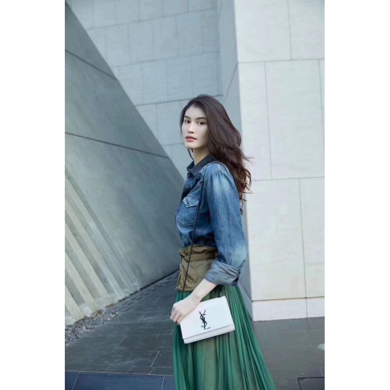 Replica Ysl Saint Laurent Classic Small Kate Chain Bag 20Cm In Grain Leather 4693901:1High-quality replica