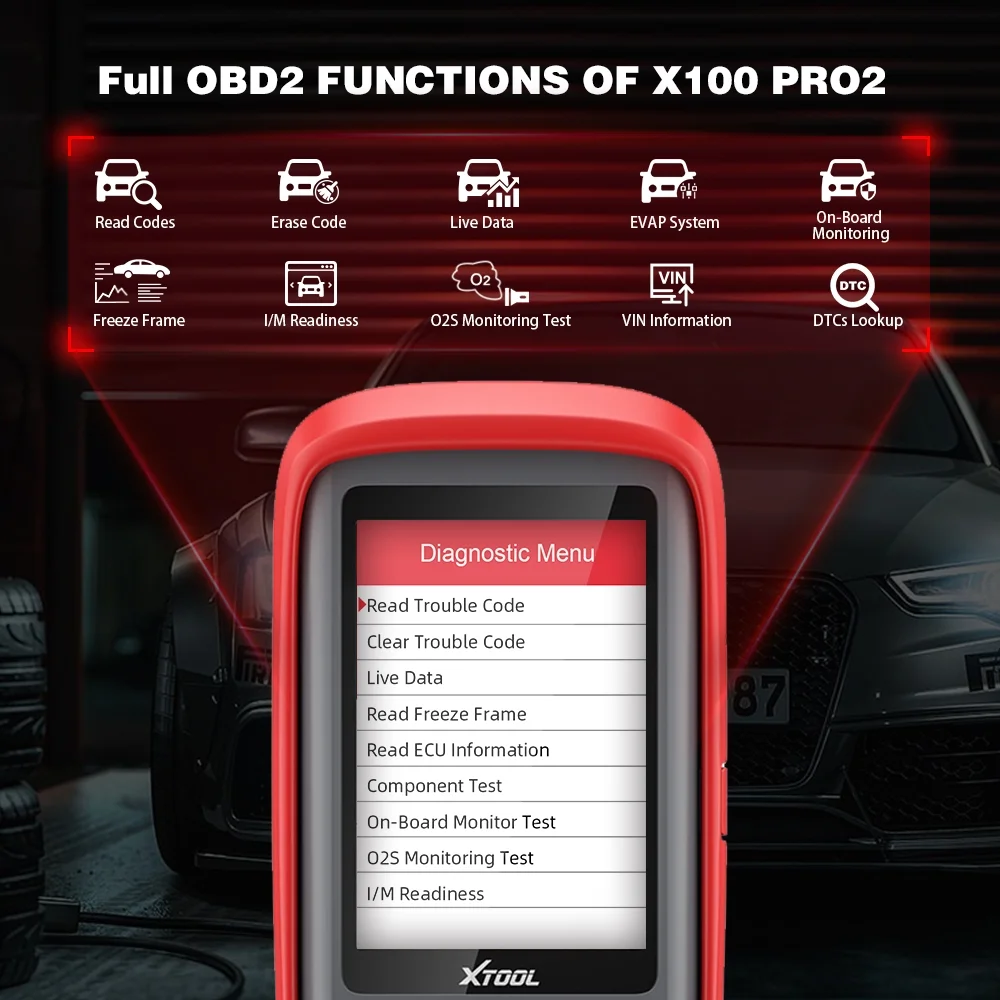 XTOOL X100 PRO2 Key Fob Programmer OBD2 Scanner with EEPROM Adapter Immobilizer Lifetime Free Update - Image 10