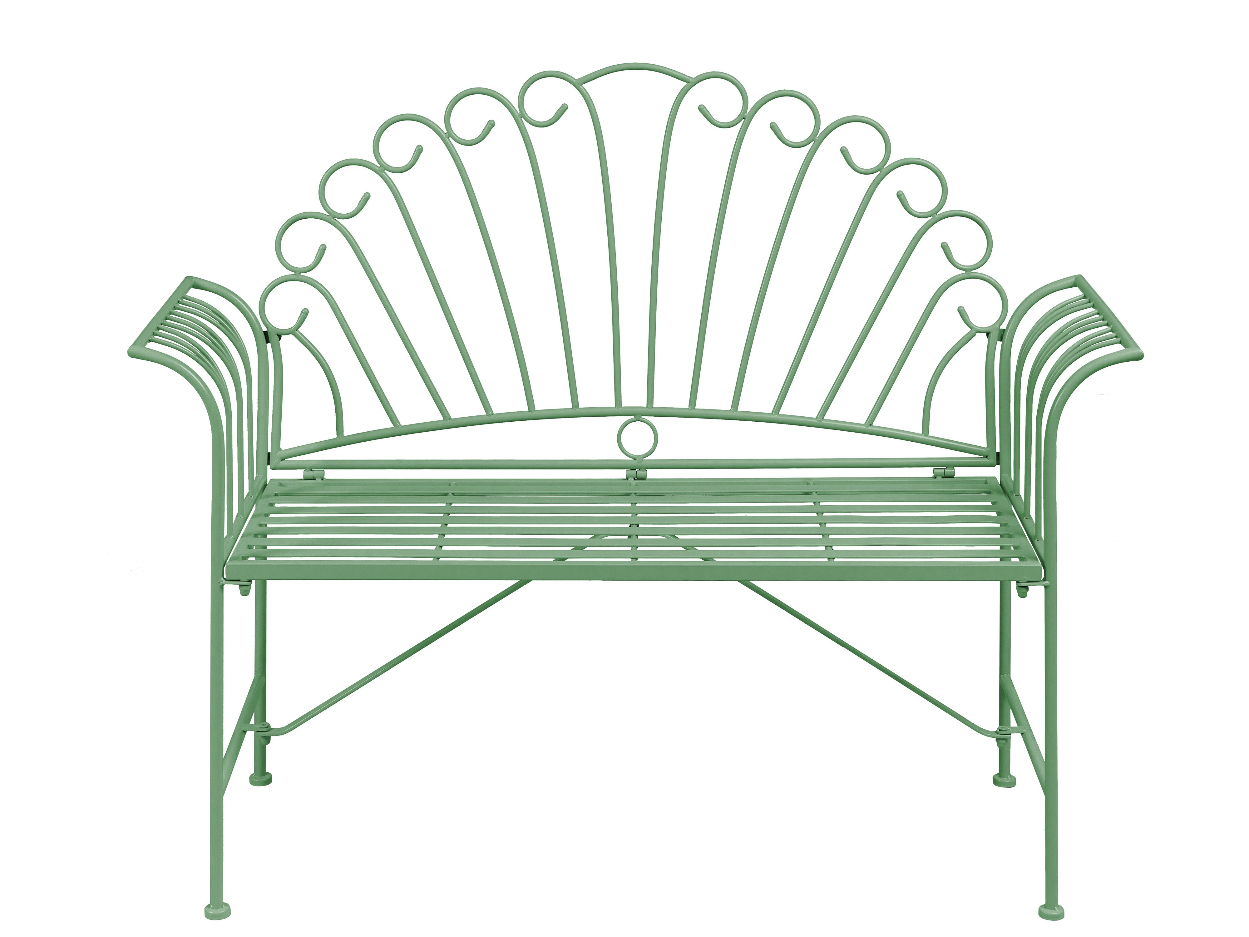 Garden Bench CAVINIA 125 cm Metal Green