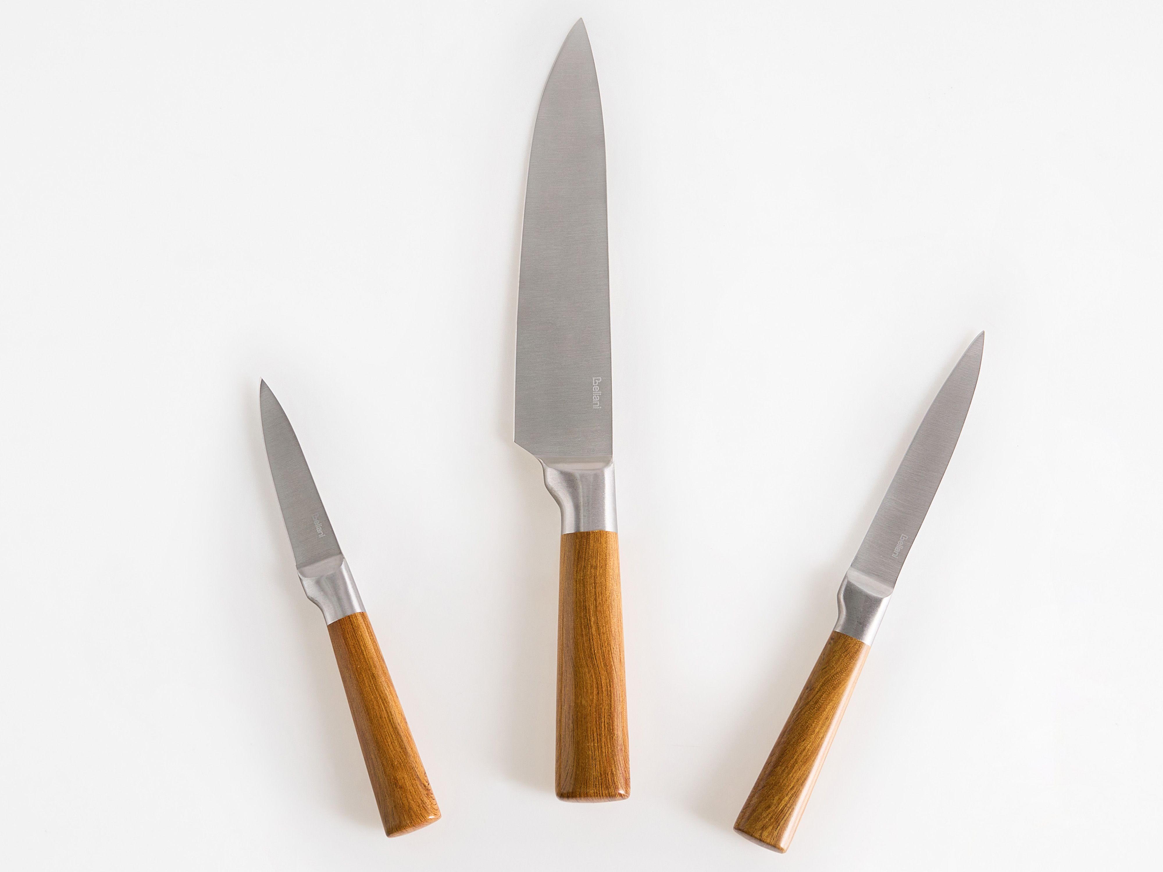 Set of 3 Knives TOCHIGI Brown