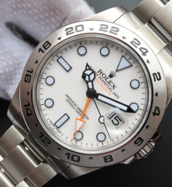 Replica Rolex EXPLORER II 42mm 216570 Noob White Dial A3187 - Elite Watch Atelier