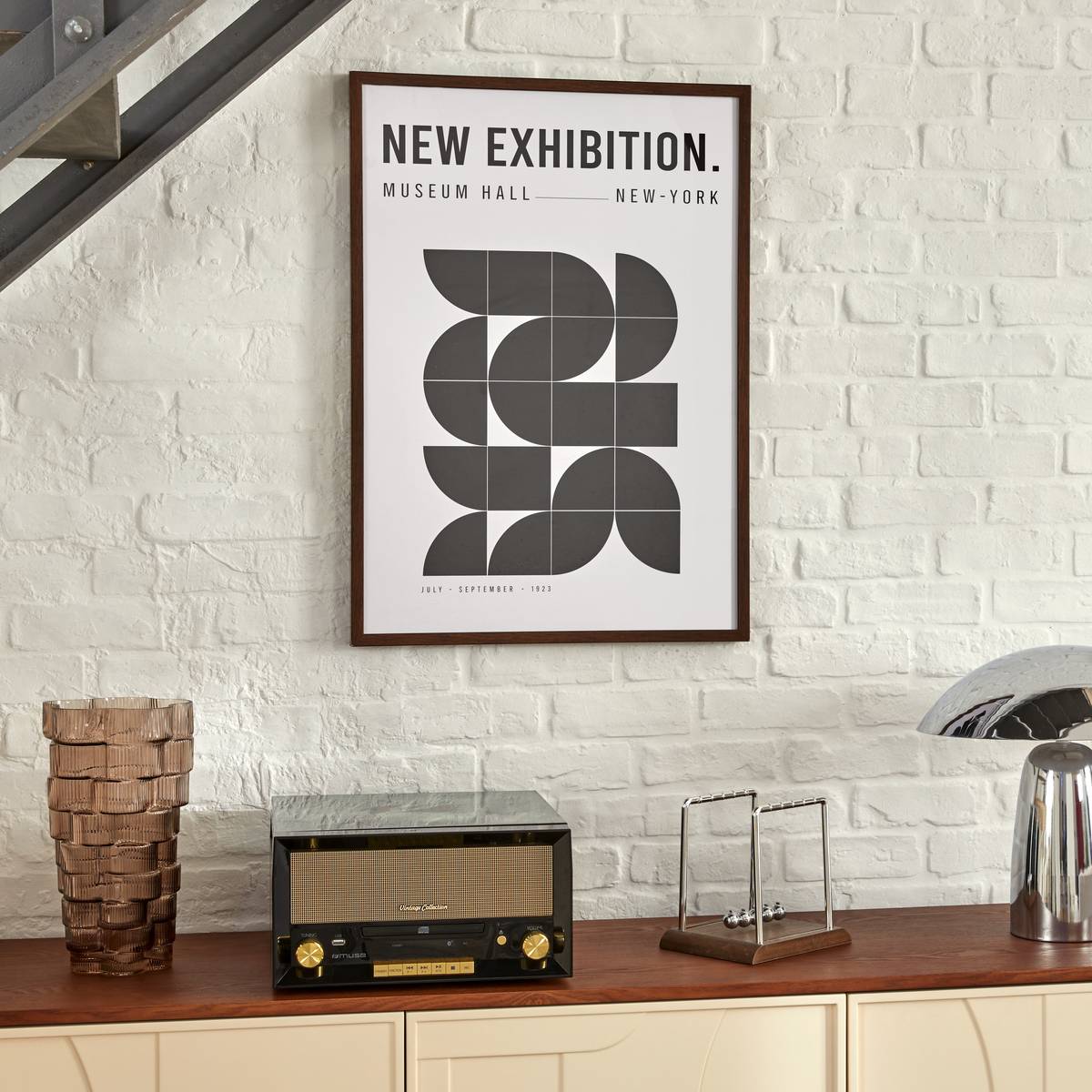 Framed Poster "Adem" Black & White, 50x70 cm