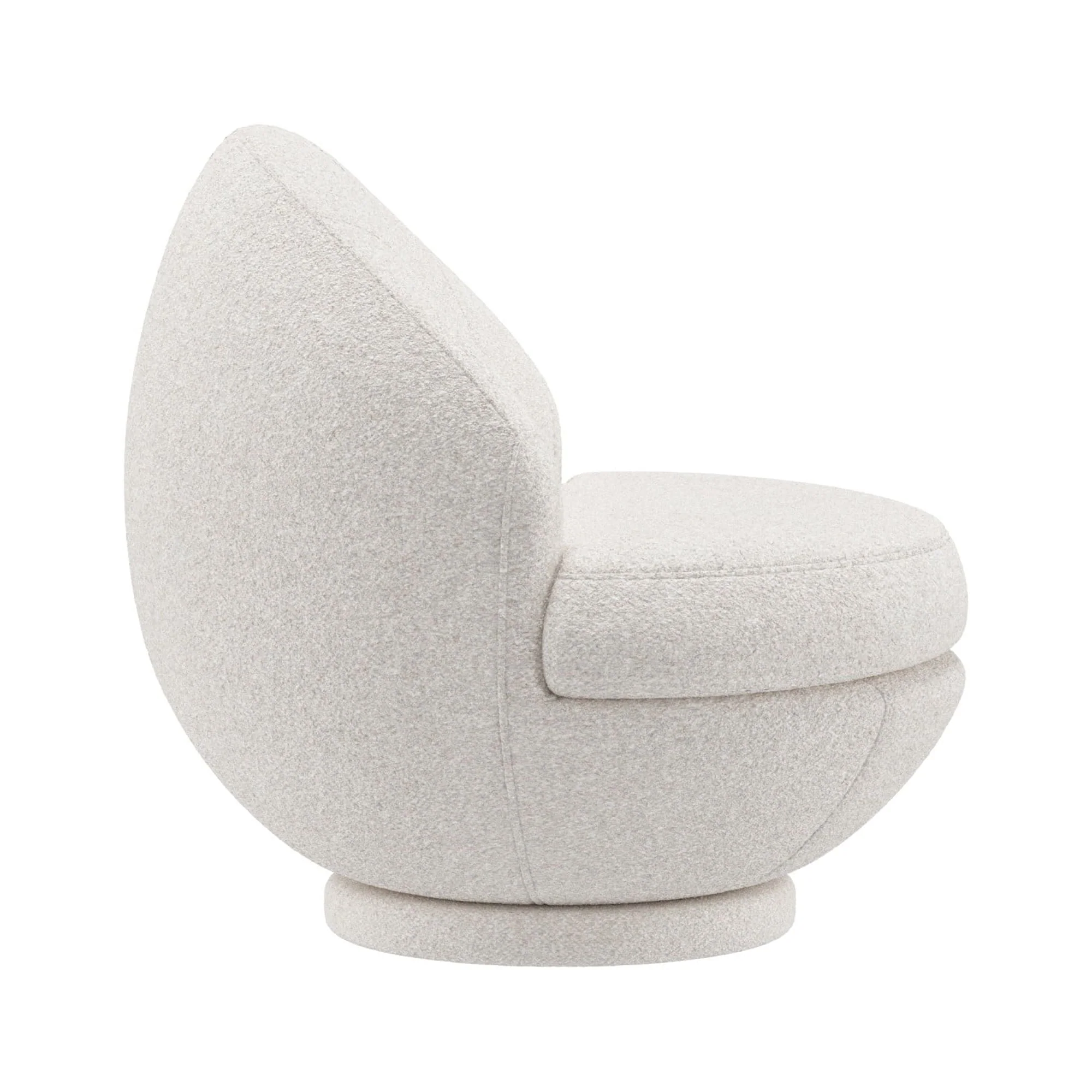 Hillsdale Boulder Upholstered Swivel Storage Chair, Ash White - Image 13