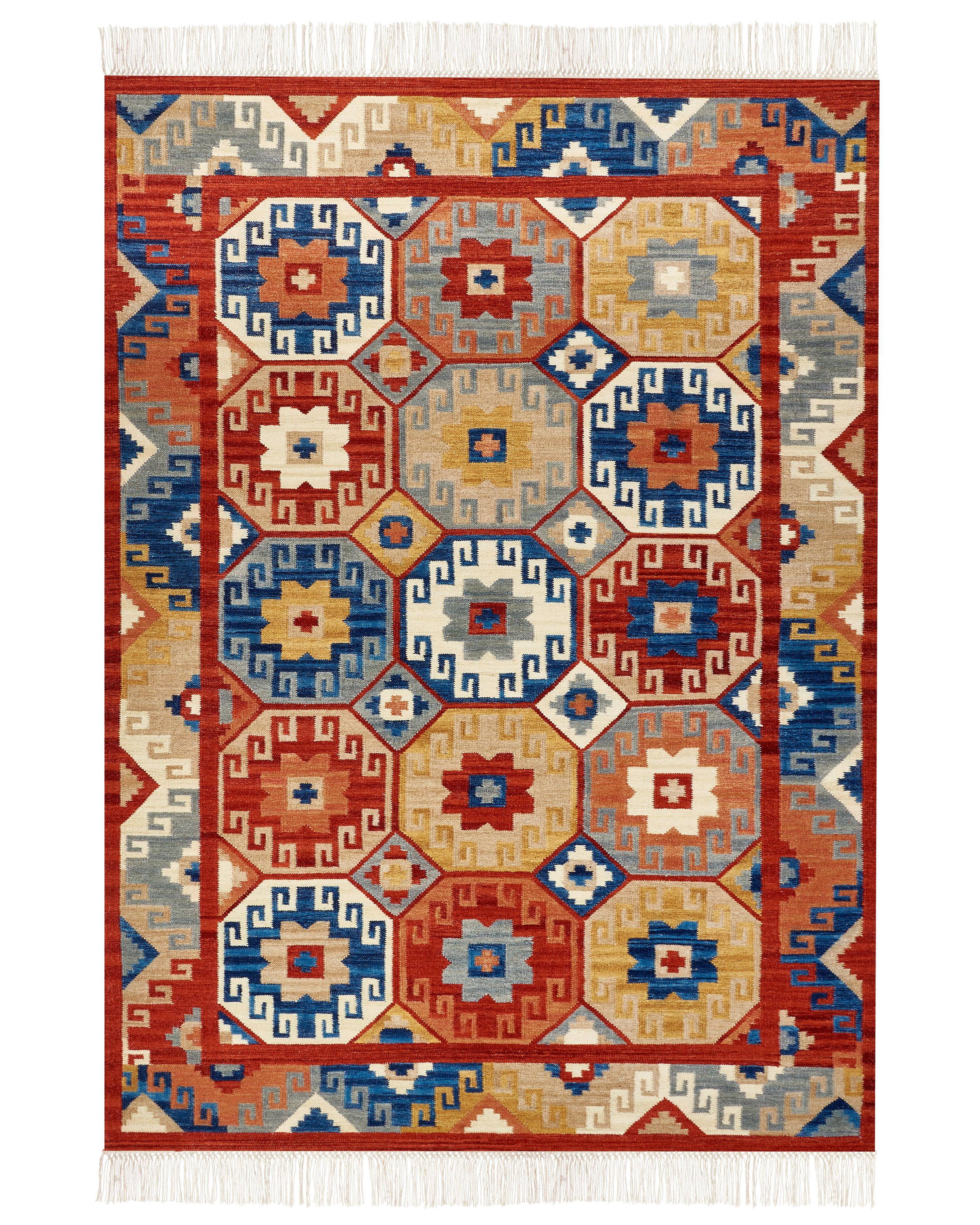 Rug LUSARAT Multicolour 200 x 300 cm Wool Kilim