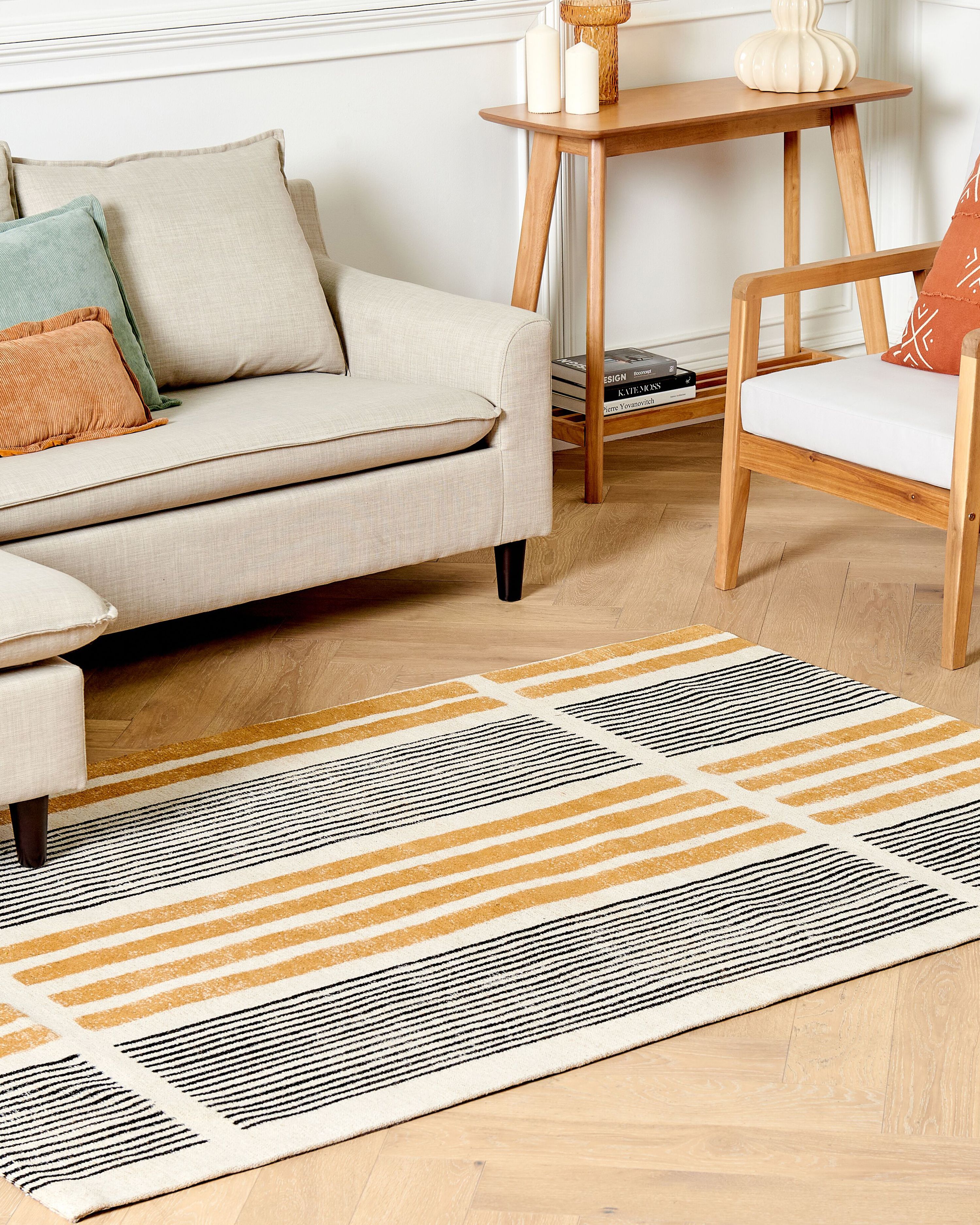 Rug KATRA Beige 140 x 200 cm Cotton