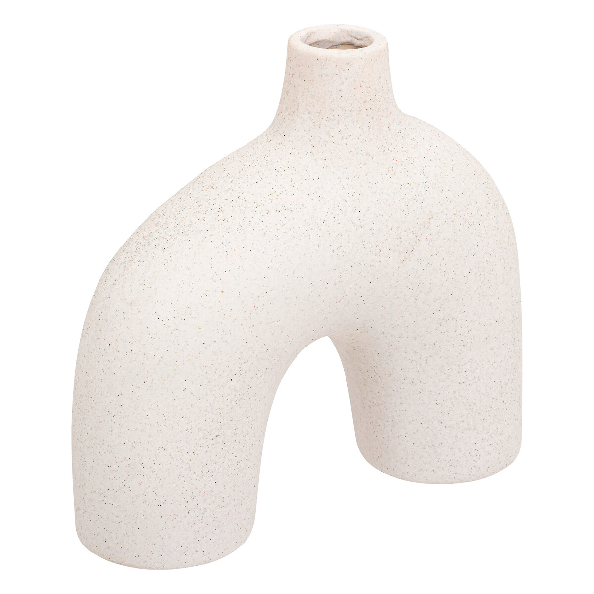 "Asy" bow vase White ceramic, H.25 cm