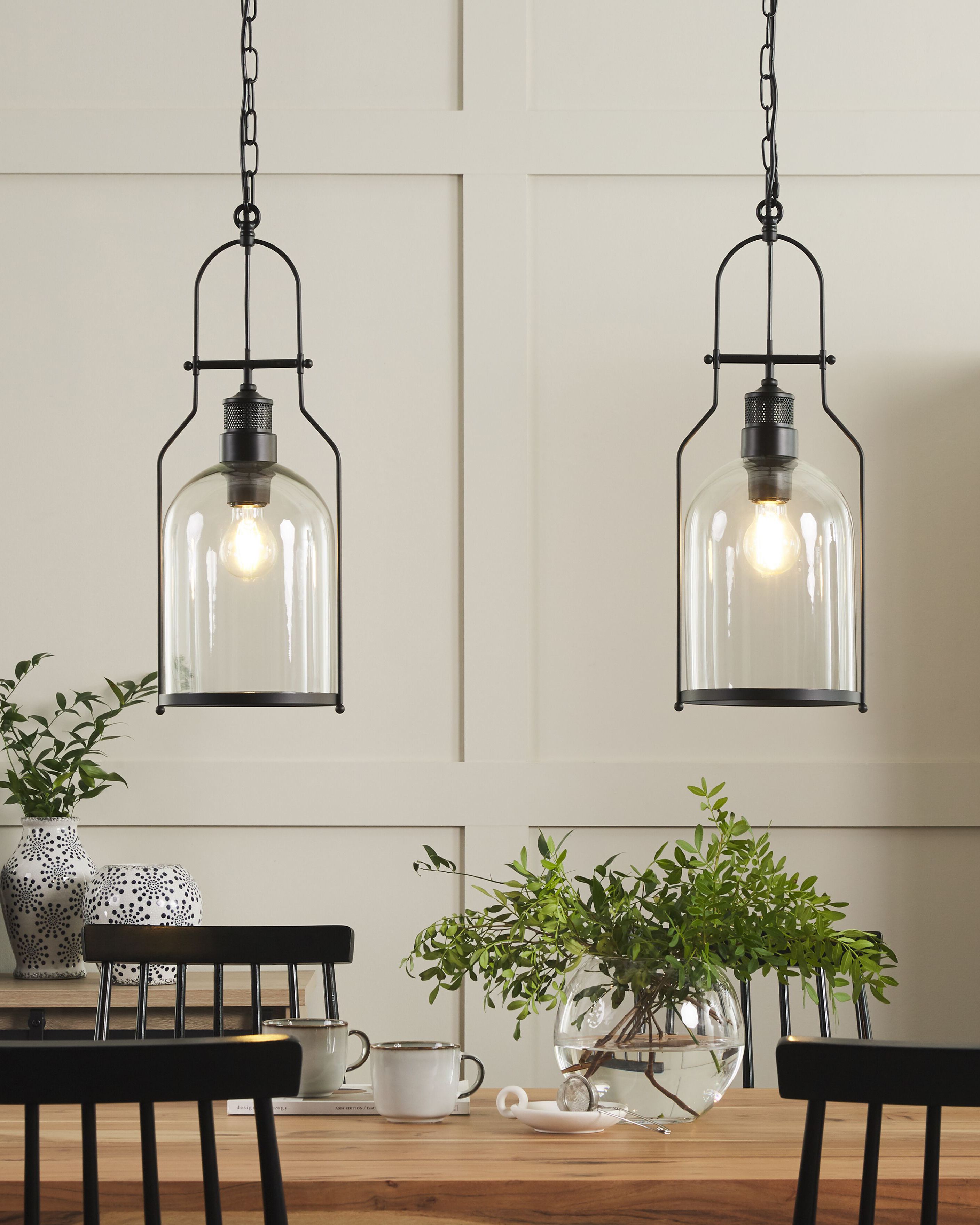 Pendant Lamp BASHILO Metal Black