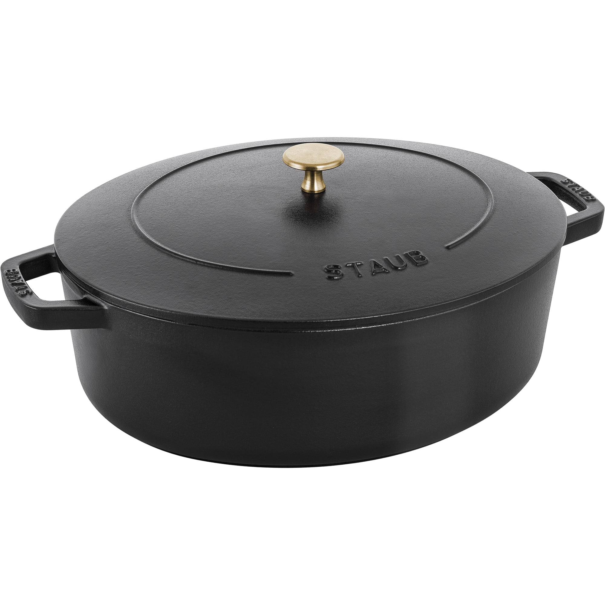 Staub Cast Iron 6.25-qt Shallow Oval Dutch Oven - Citron - Image 15