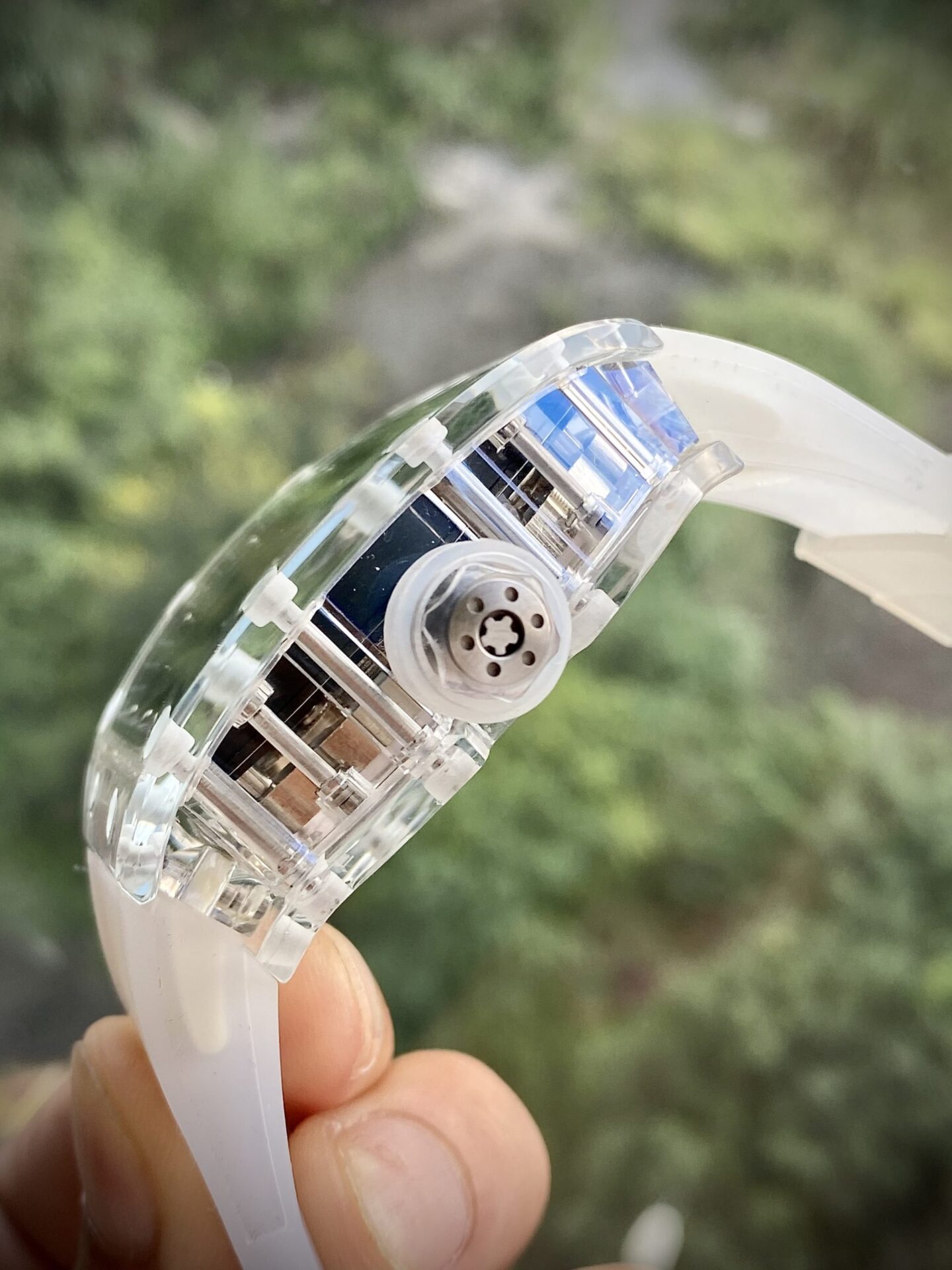 Richard Mille Replica Watch RM12-01 Tourbillon Sapphire Rubber Strap 44mm - Top club
