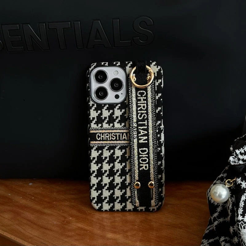 CD Houndstooth Wristband iPhone Case - Wholesale & Influencer