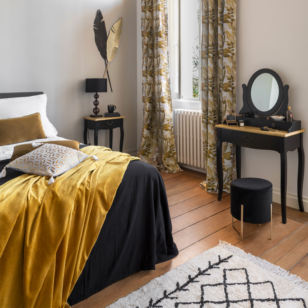 Flannel plaid Yellow, 180x230 cm