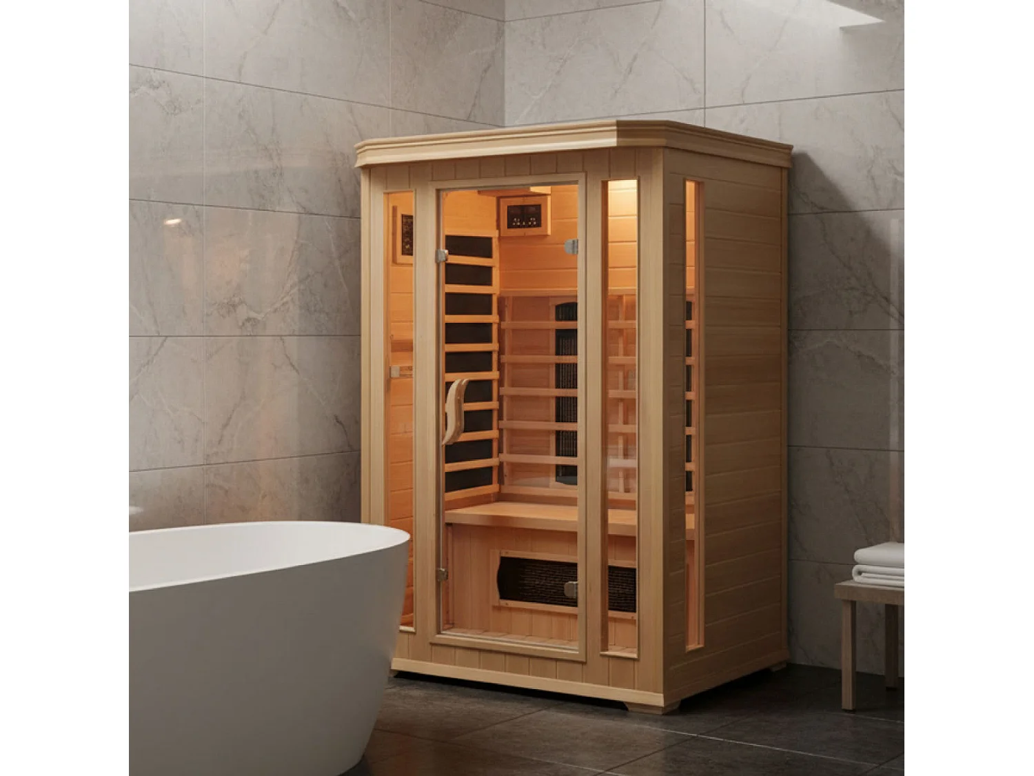 Cabine sauna infrarouge 2 places luxe