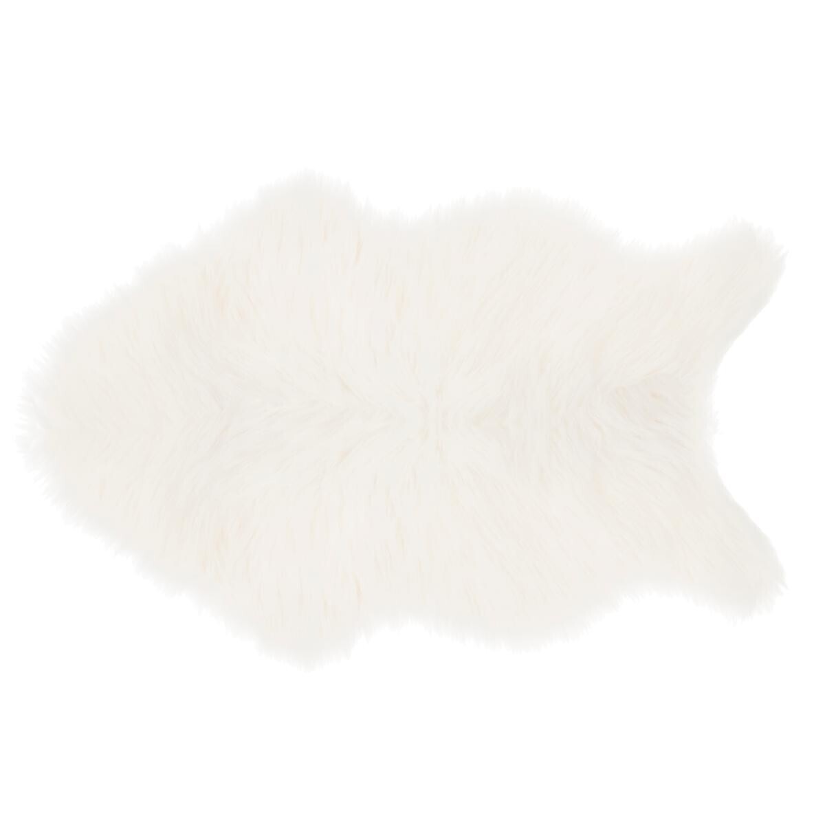 Kids rug, fake fur White, 60x90 cm
