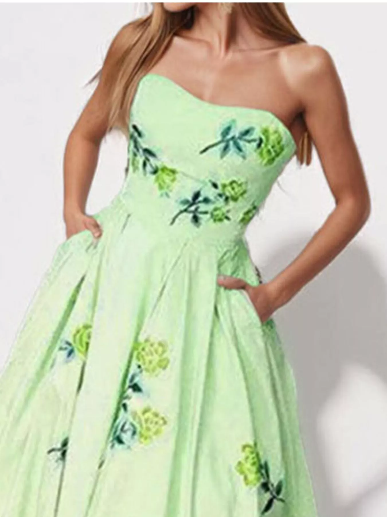 Floral Print Tube Maxi Dress - ZKZOOK