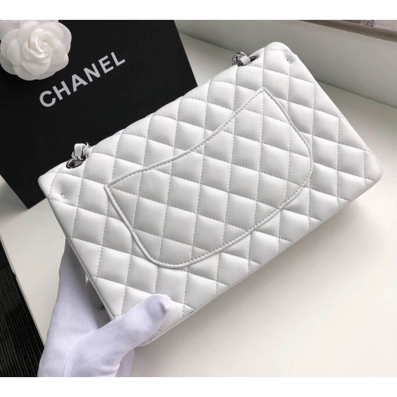 Replica Chanel 1112 White Medium Size 2.55 Lambskin Leather Flap Bag1:1High-quality replica