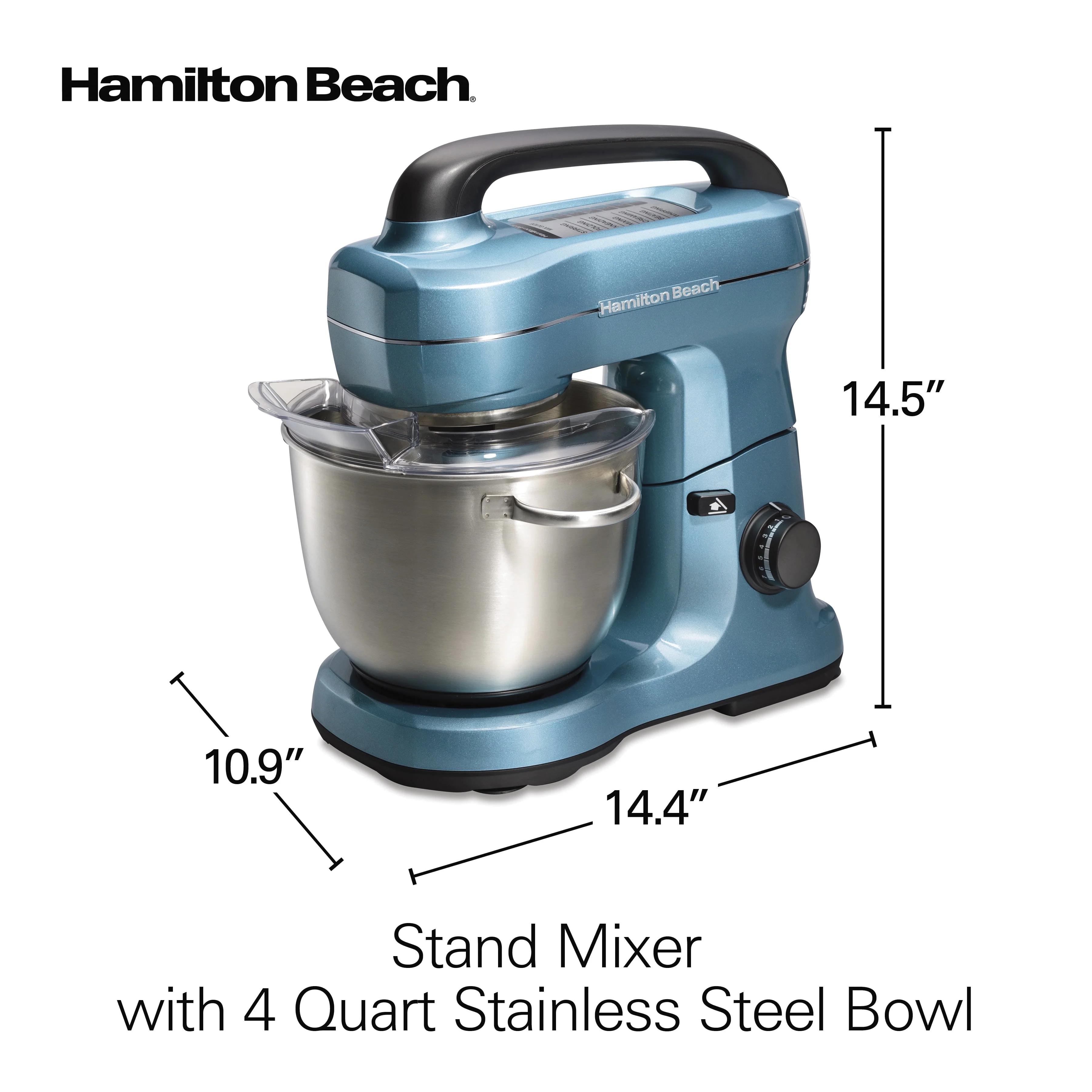 Hamilton Beach 4 Quart Stand Mixer for Kitchen, 7 Speeds, Tilt-Head, Dough Hook, Whisk & Flat Beater, Black - Image 18