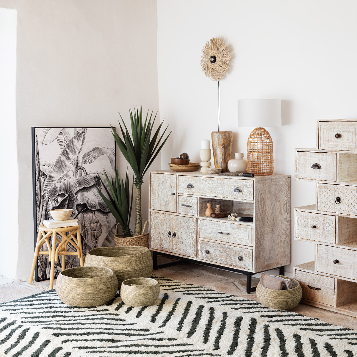 Chest of drawers "Ajay" Mango wood, 6 drawers