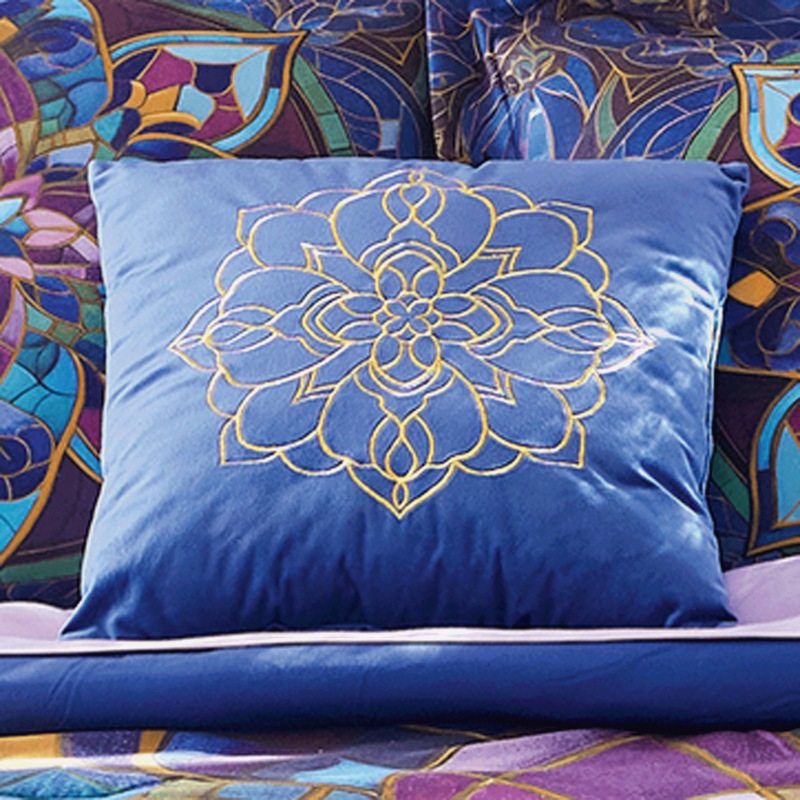 Stained Glass Decorative Pillow - MIDNIGHT VELVET CATALOG