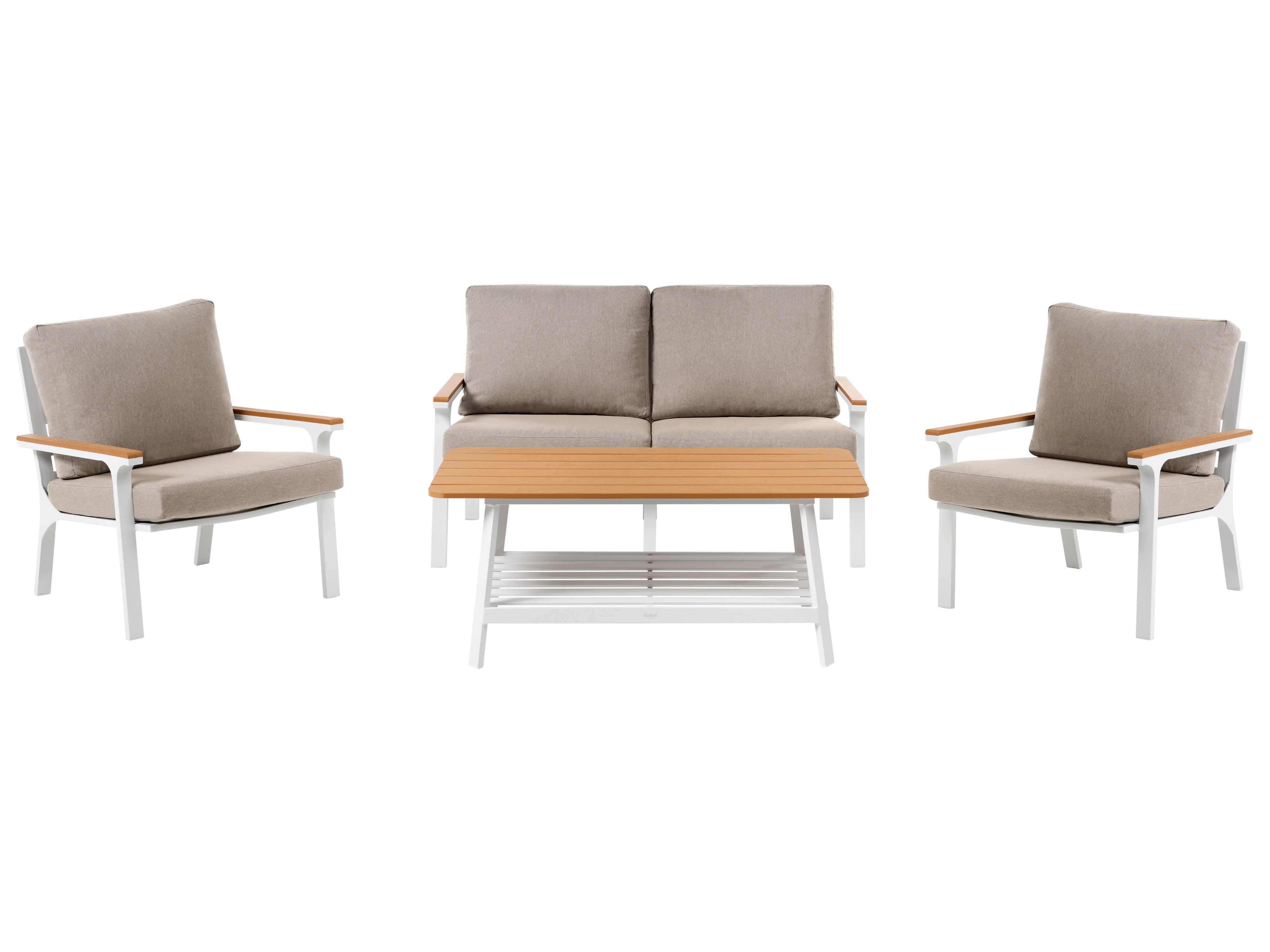 Garden Lounge Set with Table 4 Seater ORERO Taupe