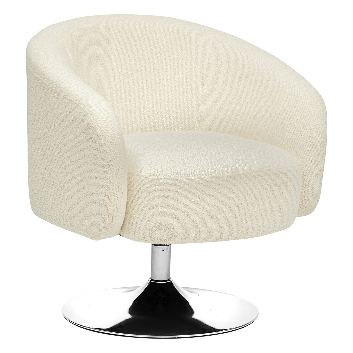 Armchair"Edith" Bouclette, White