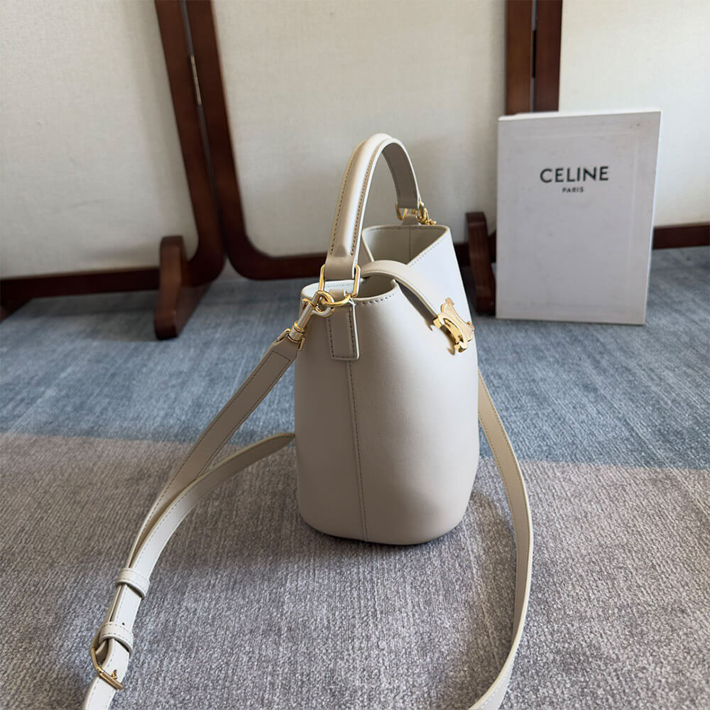 CELINE SMALL BUCKET LOUISE IN SMOOTH CALFSKIN(HIGH-END GRADE)1:1High-quality replica